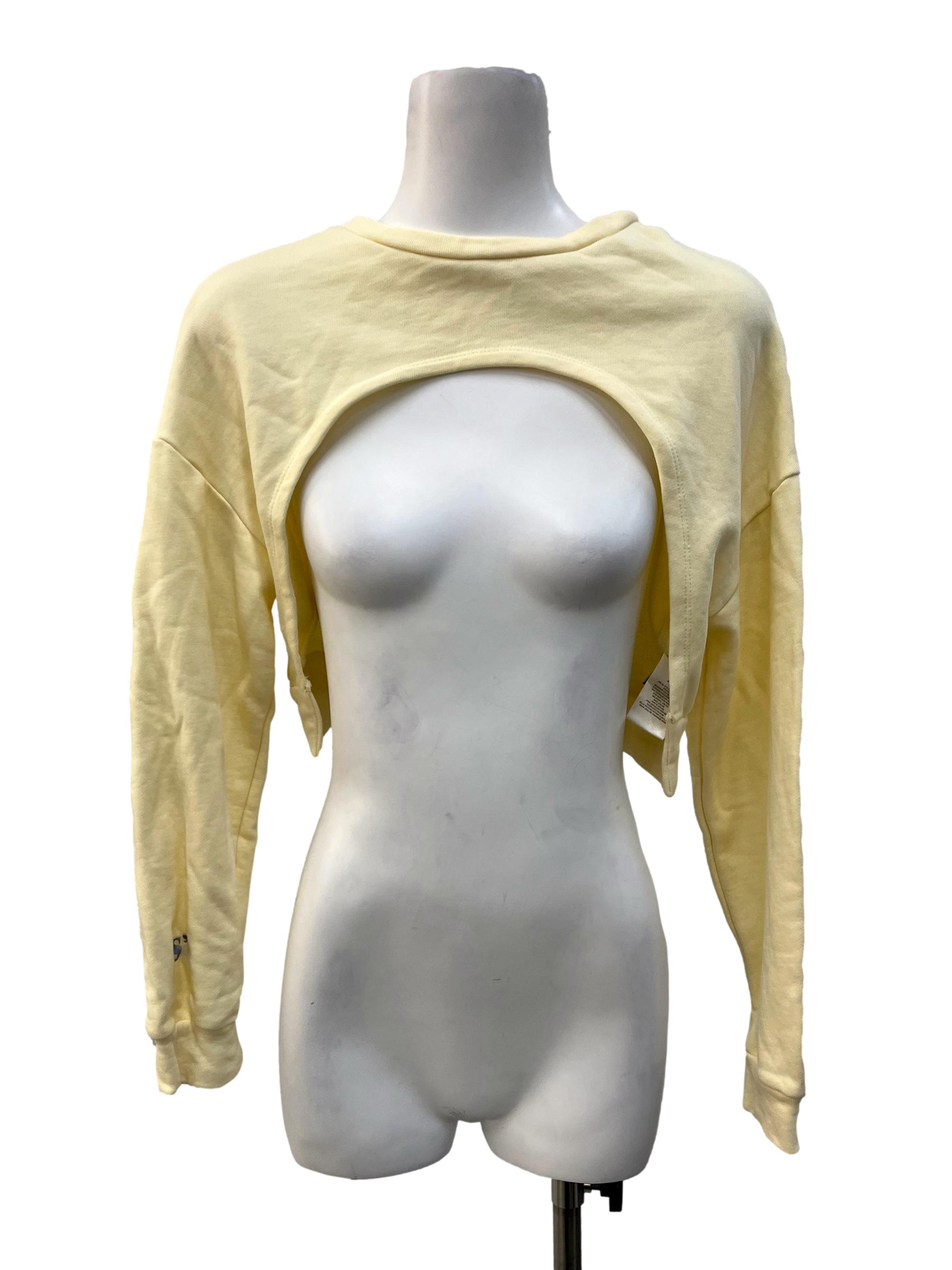 Yellow Front Cut Out Pullover