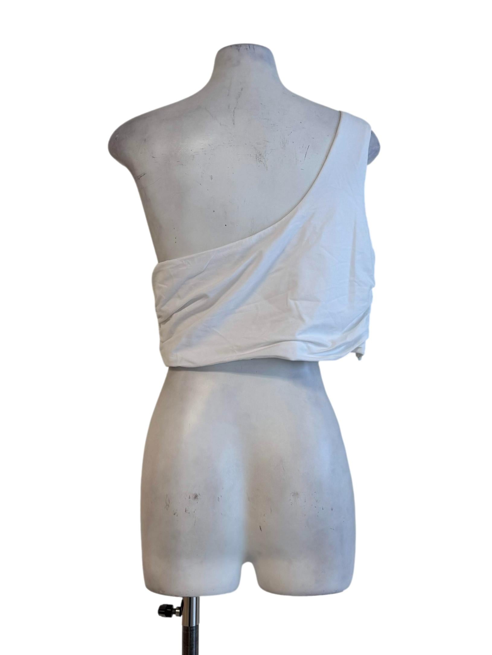 Super White Toga Crop Top