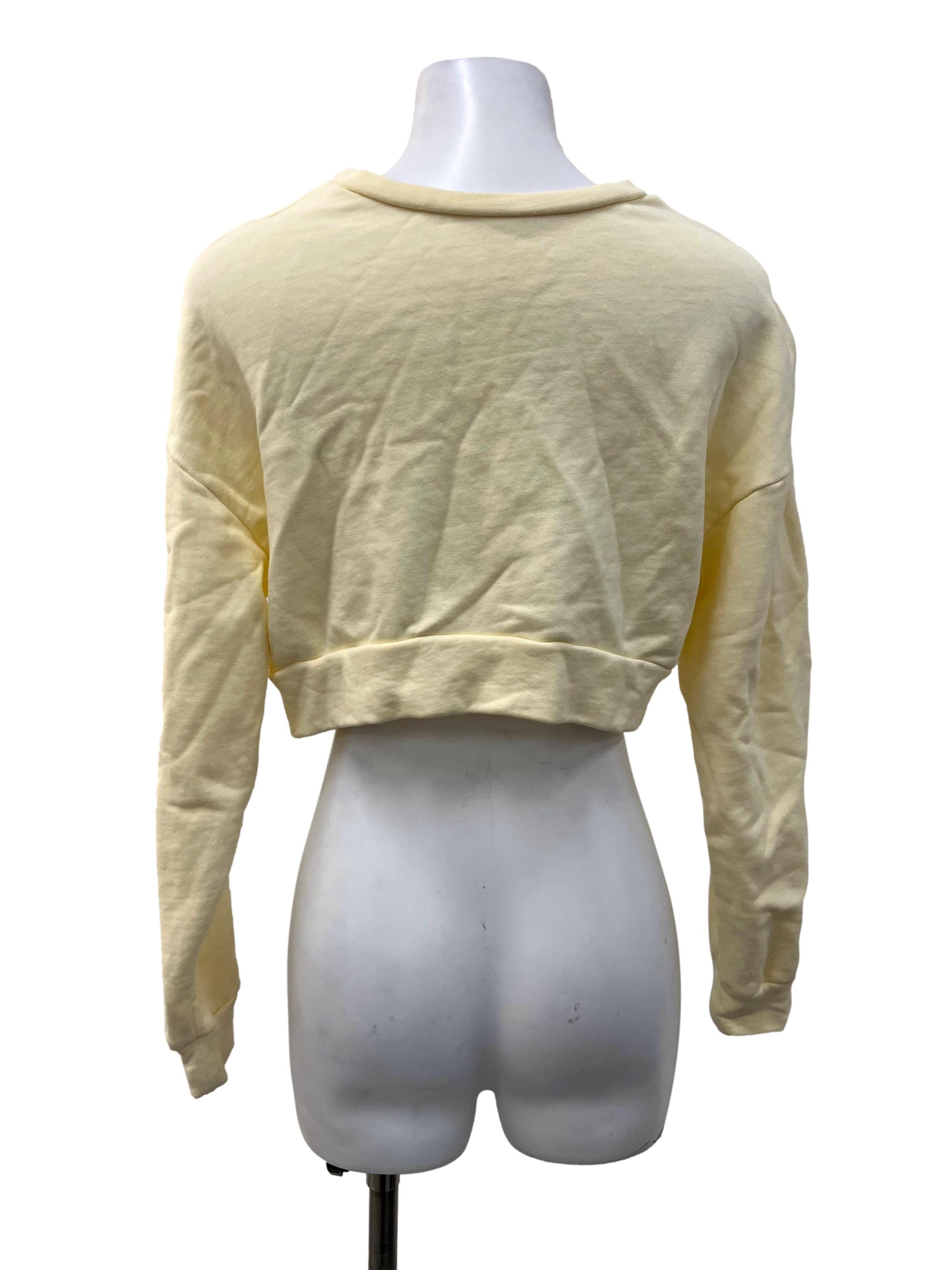 Yellow Front Cut Out Pullover