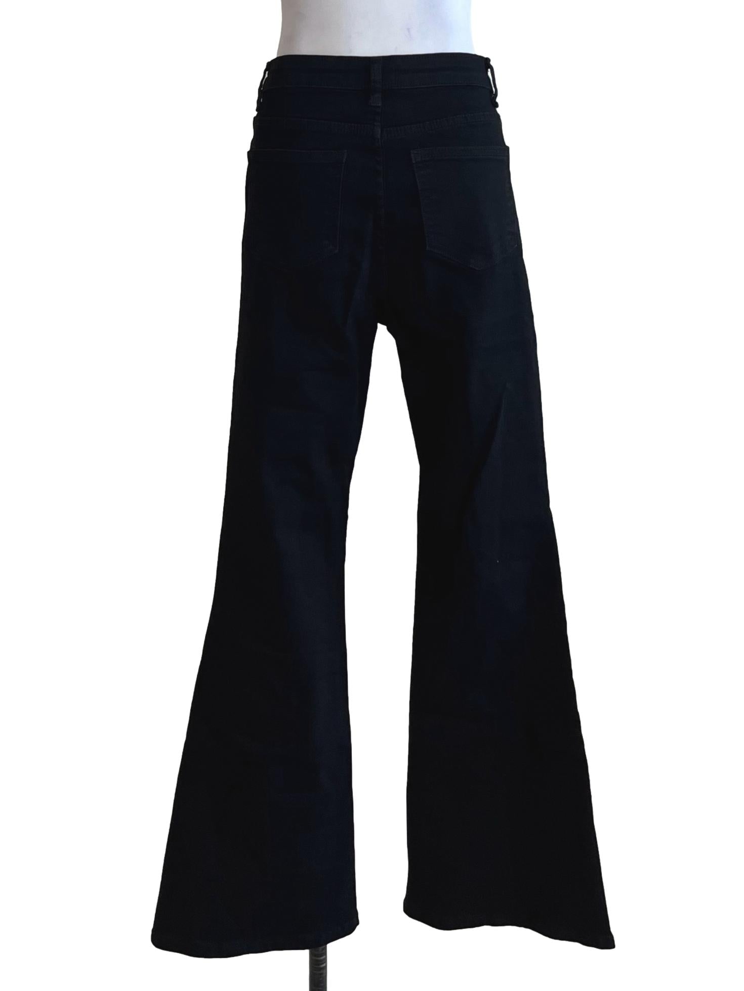 Black High-Waisted Straight Jeans