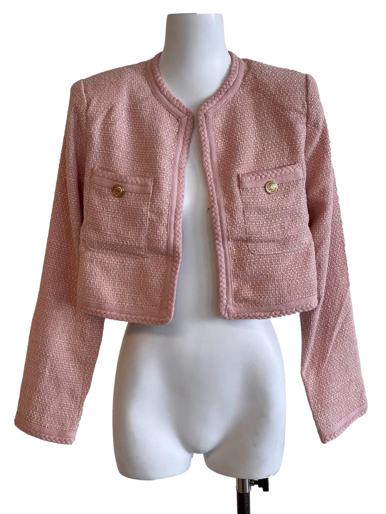 Rose Pink Tweed Jacket