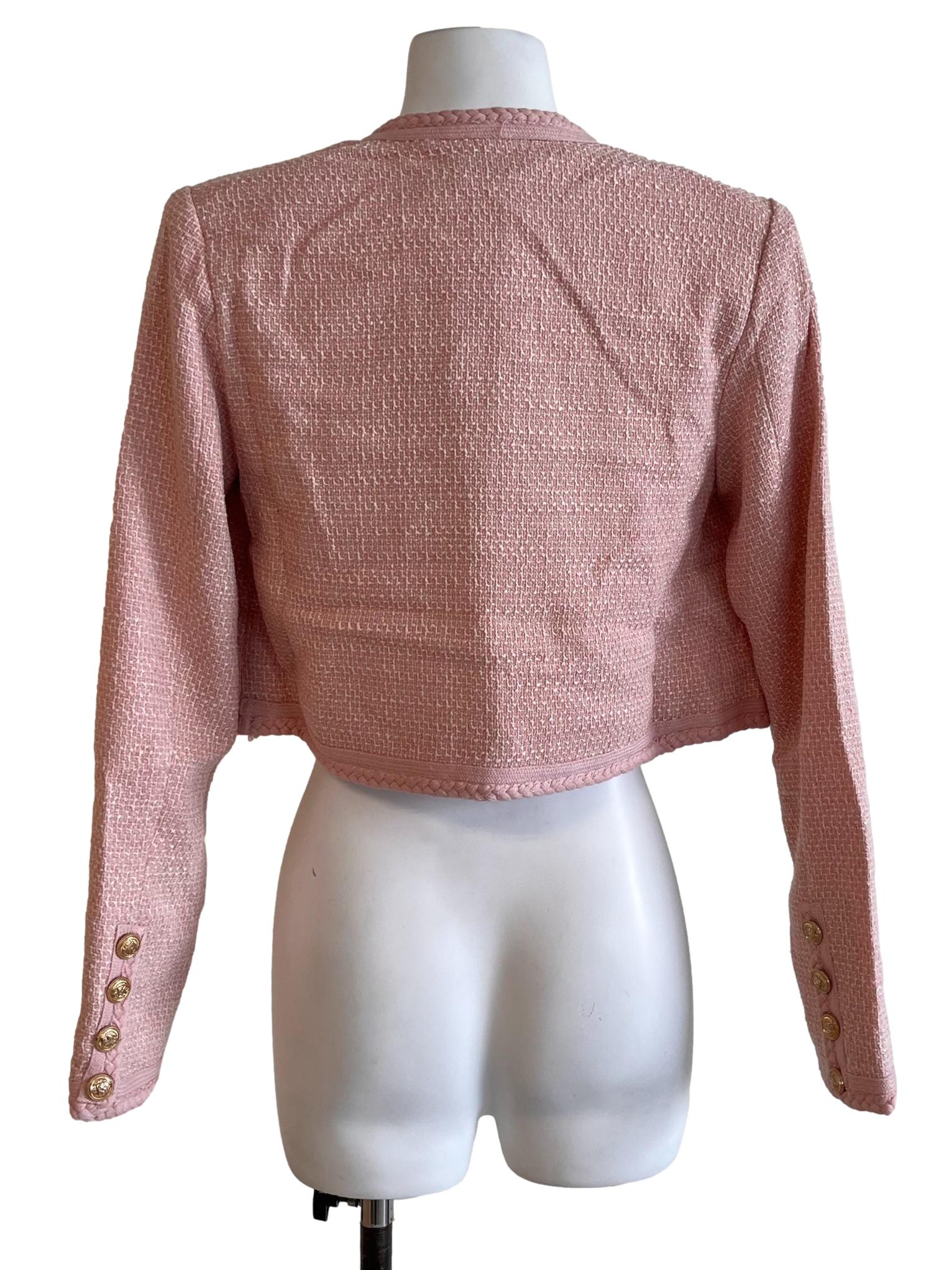 Rose Pink Tweed Jacket