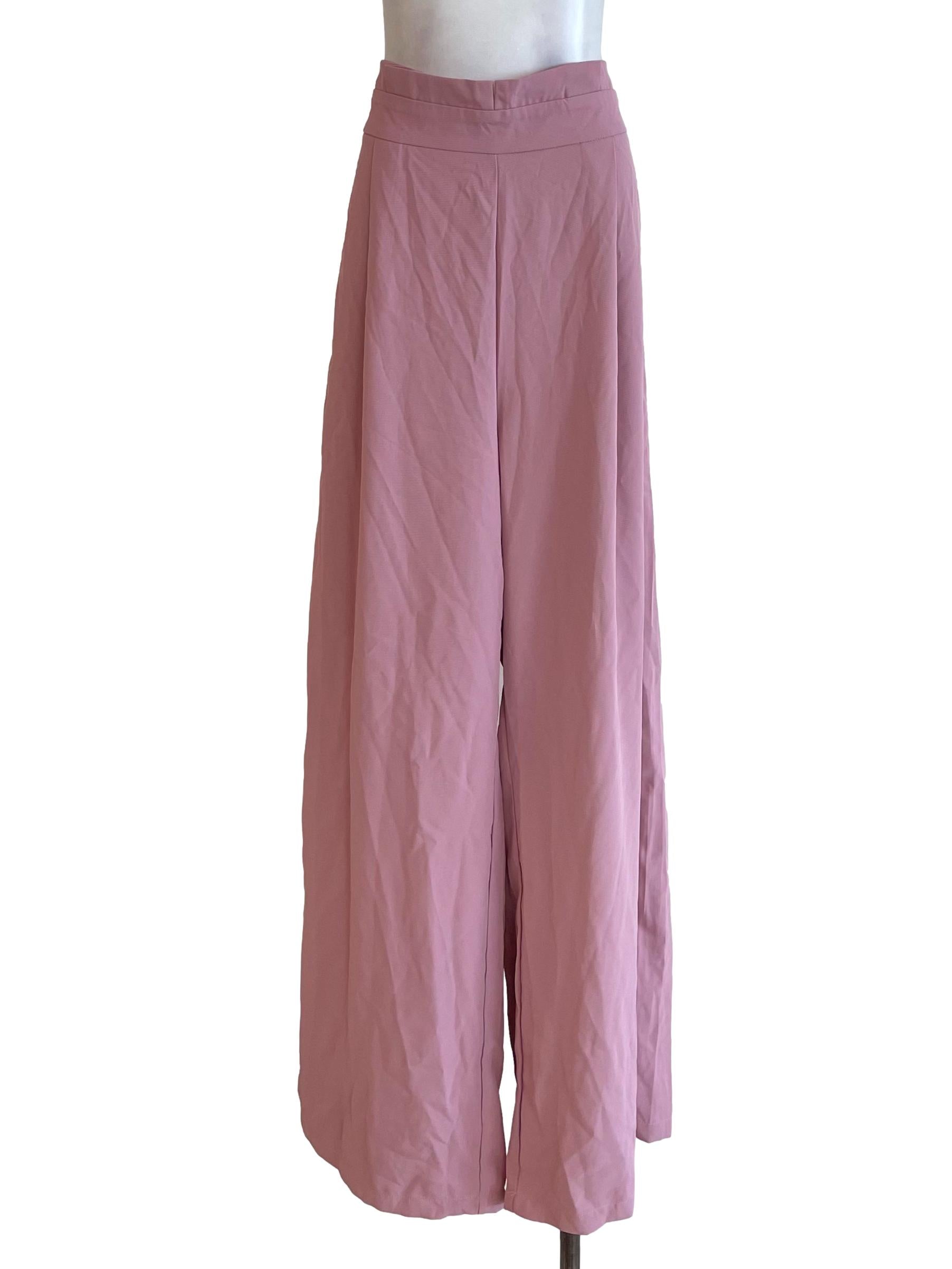 Muted Pink High Waist  Pants