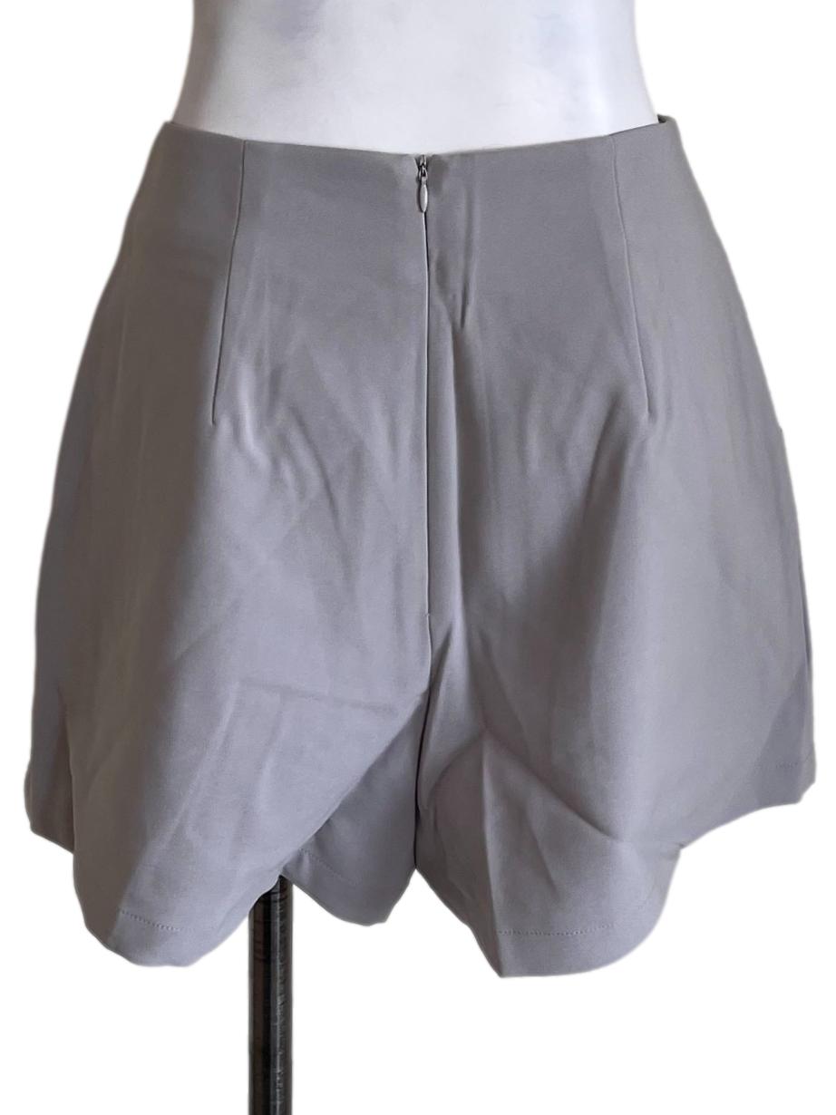 Coin Grey Casual High Waist Shorts