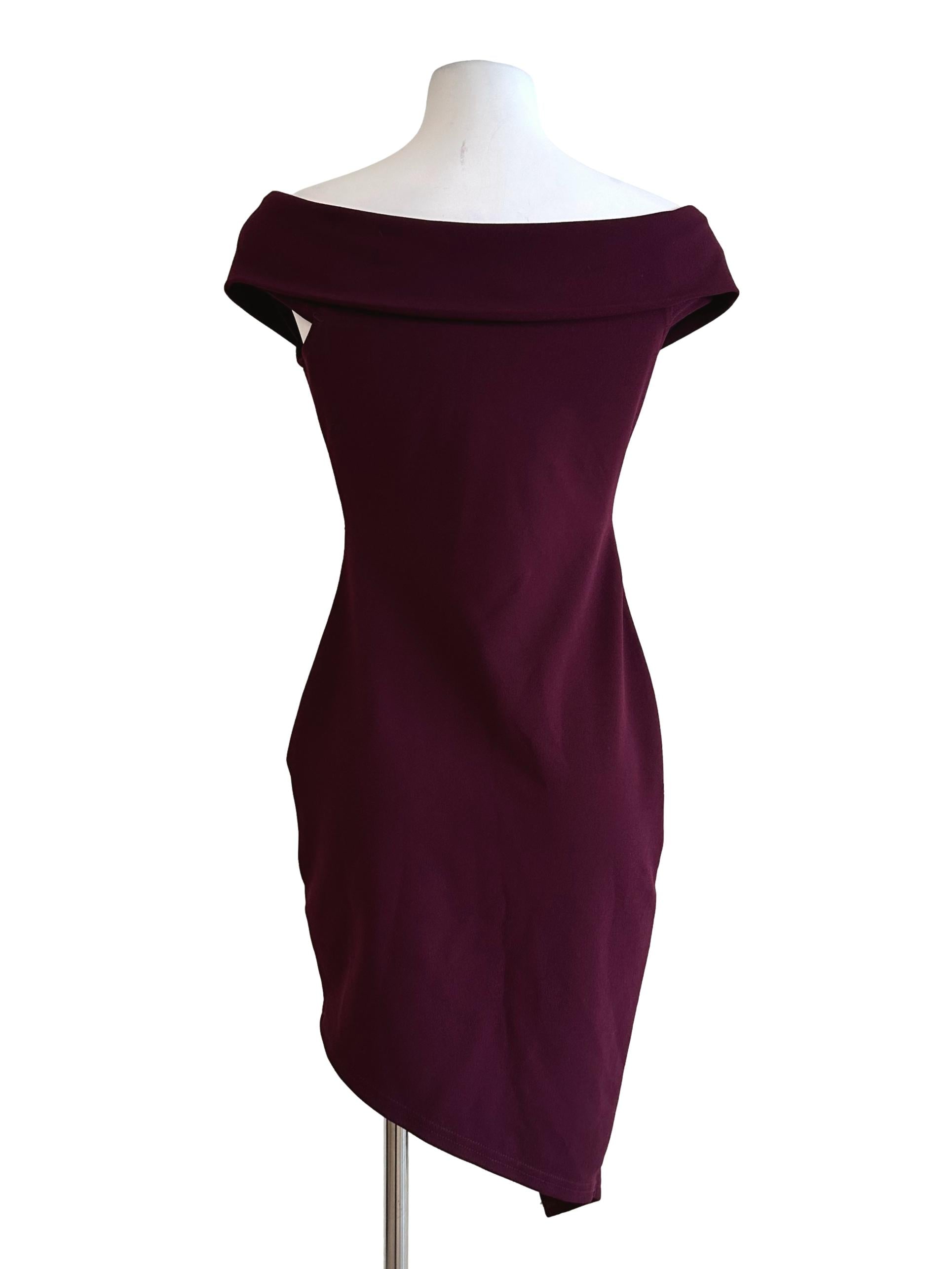 Mulberry Purple Off Shoulder Dress