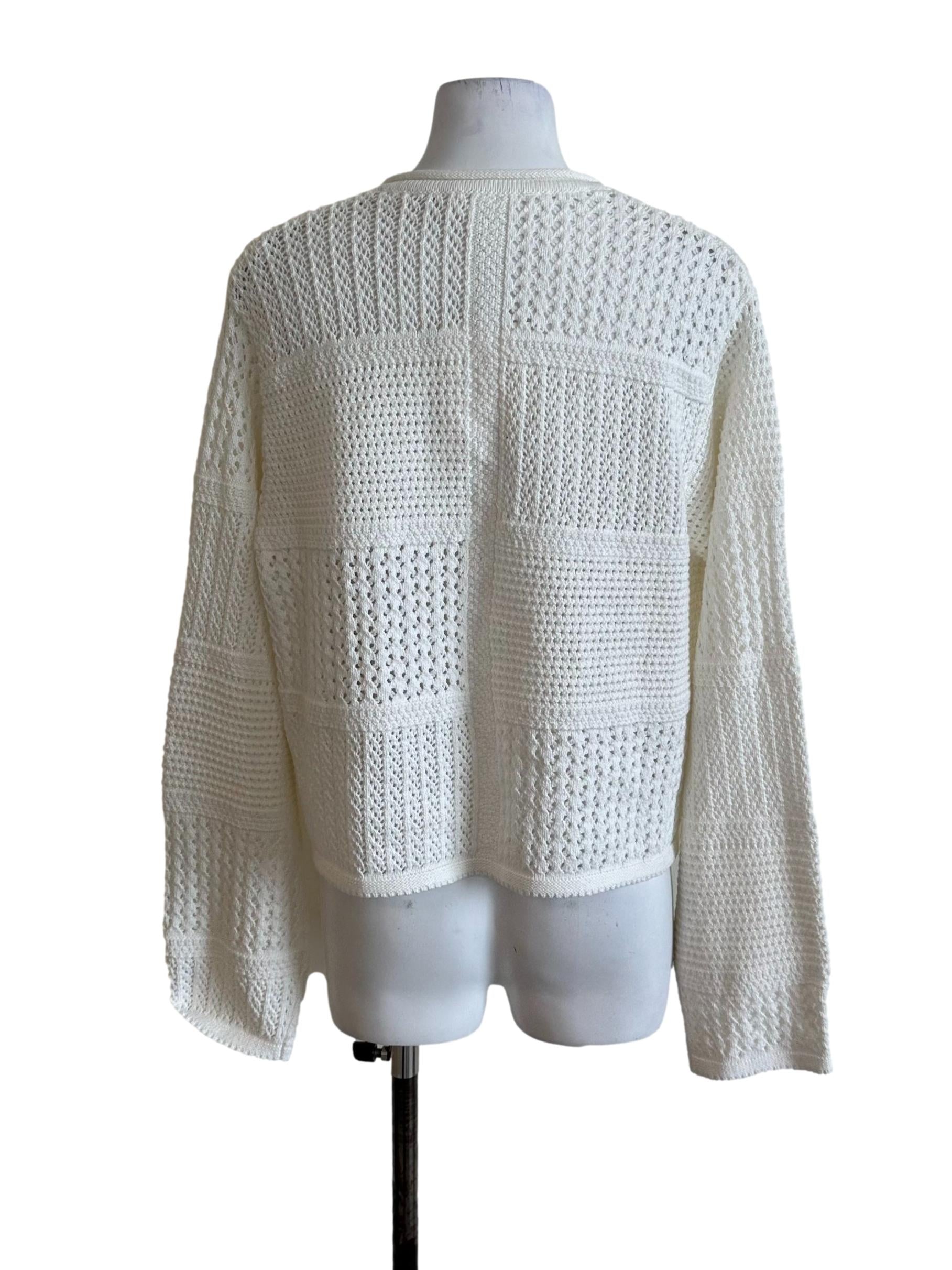Pearl White Knit Button Cardigan