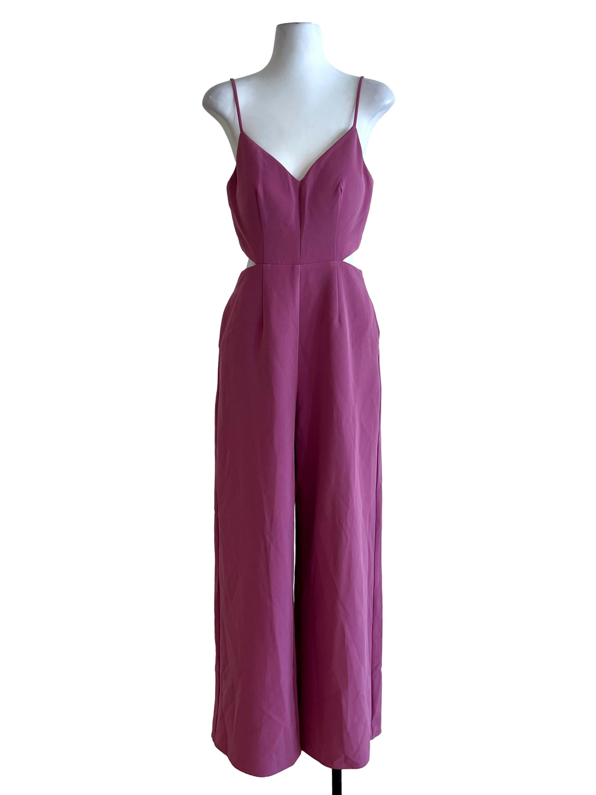 Taffy Pink Sweetheart Neckline Jumpsuit LB