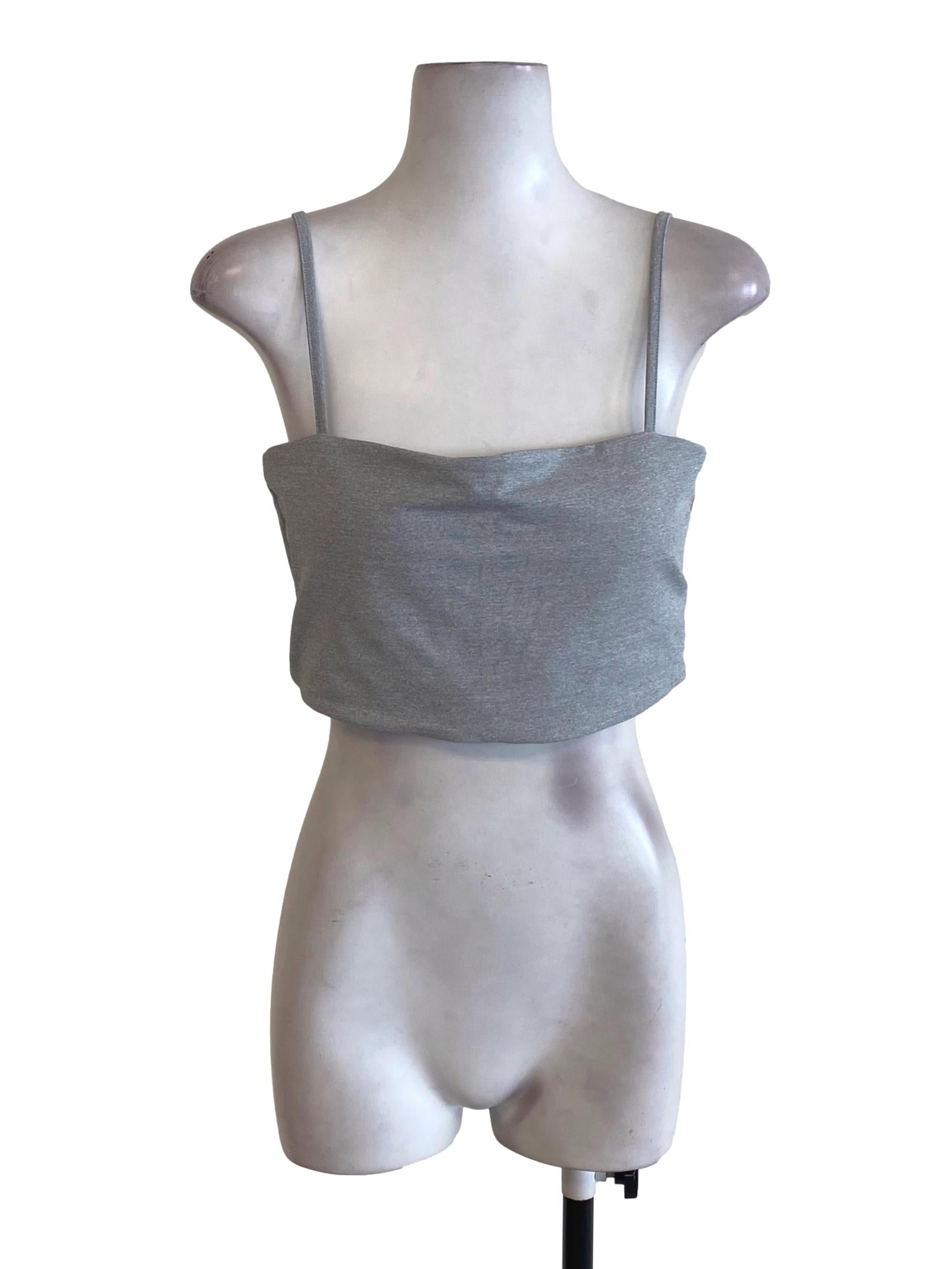 Light Grey Crop Top YHF
