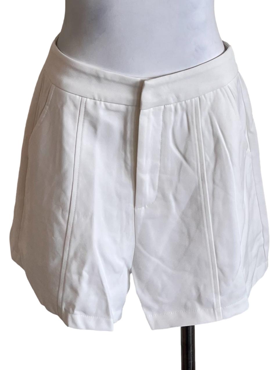 Cotton White Relaxed Shorts