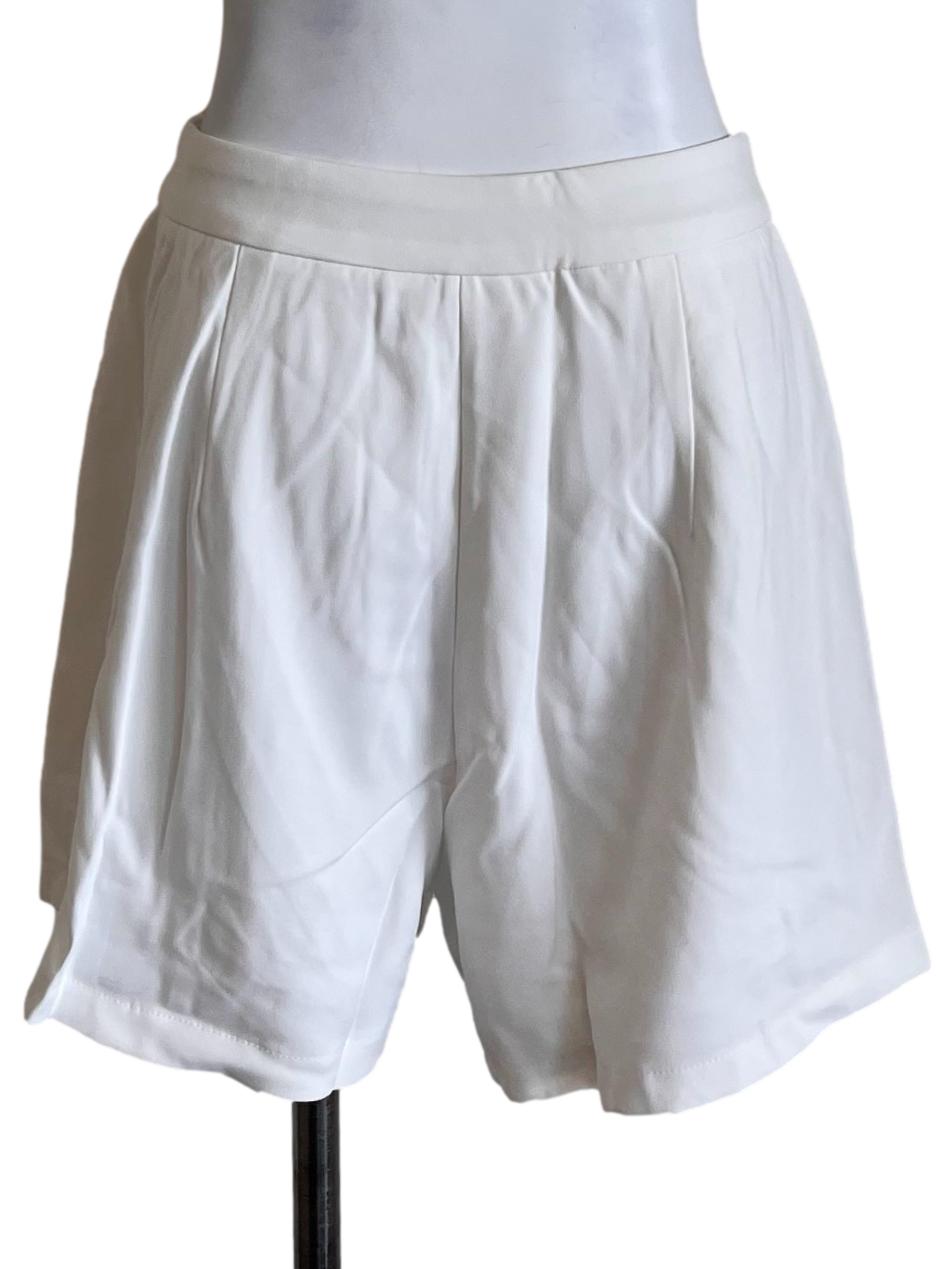 Cotton White Relaxed Shorts