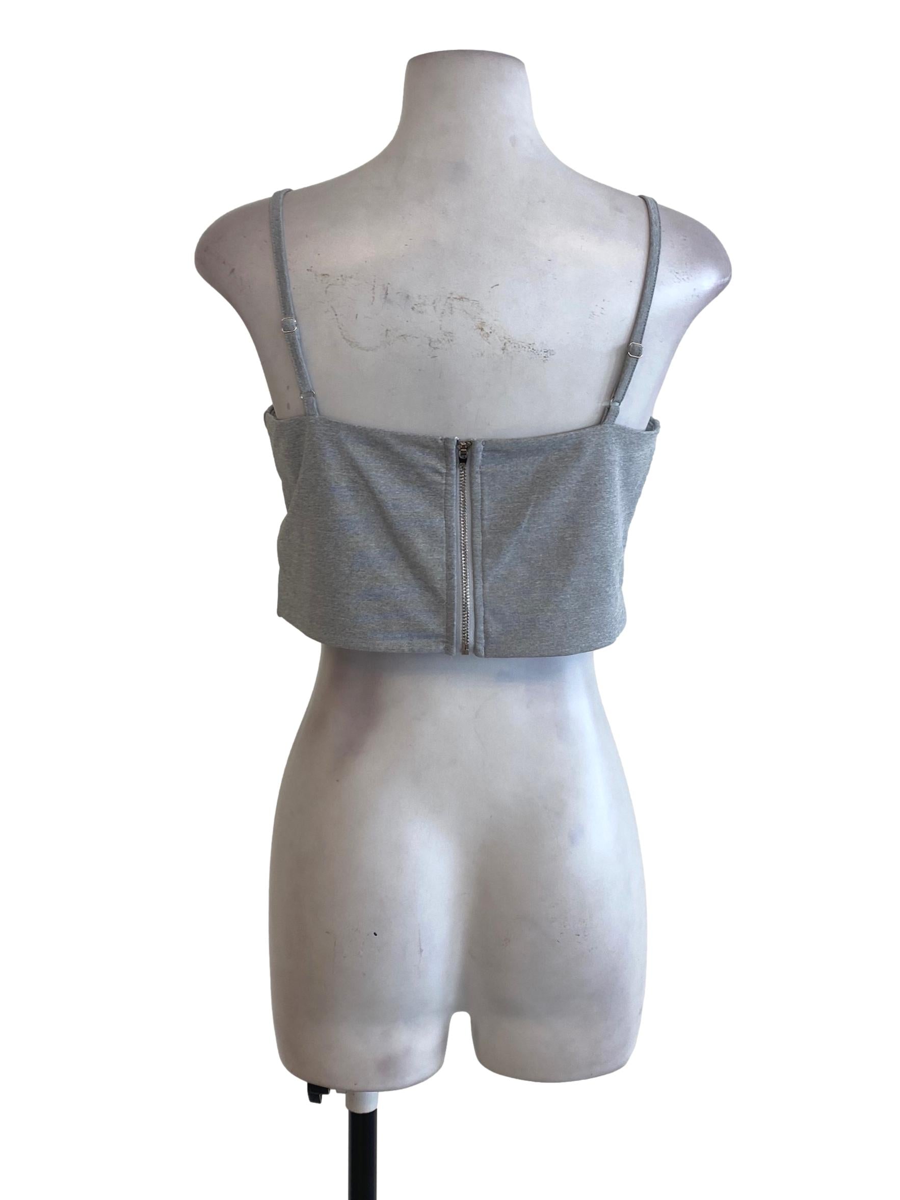 Light Grey Crop Top YHF