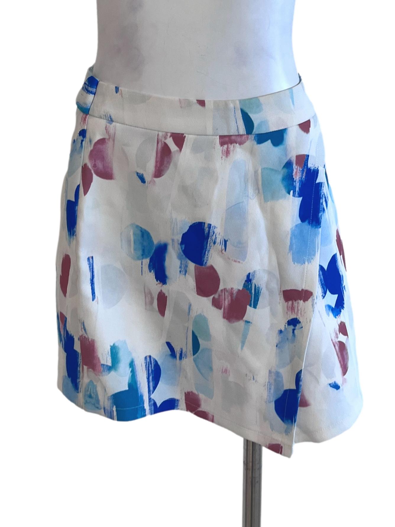 White Based Multicolour Pattern Shorts