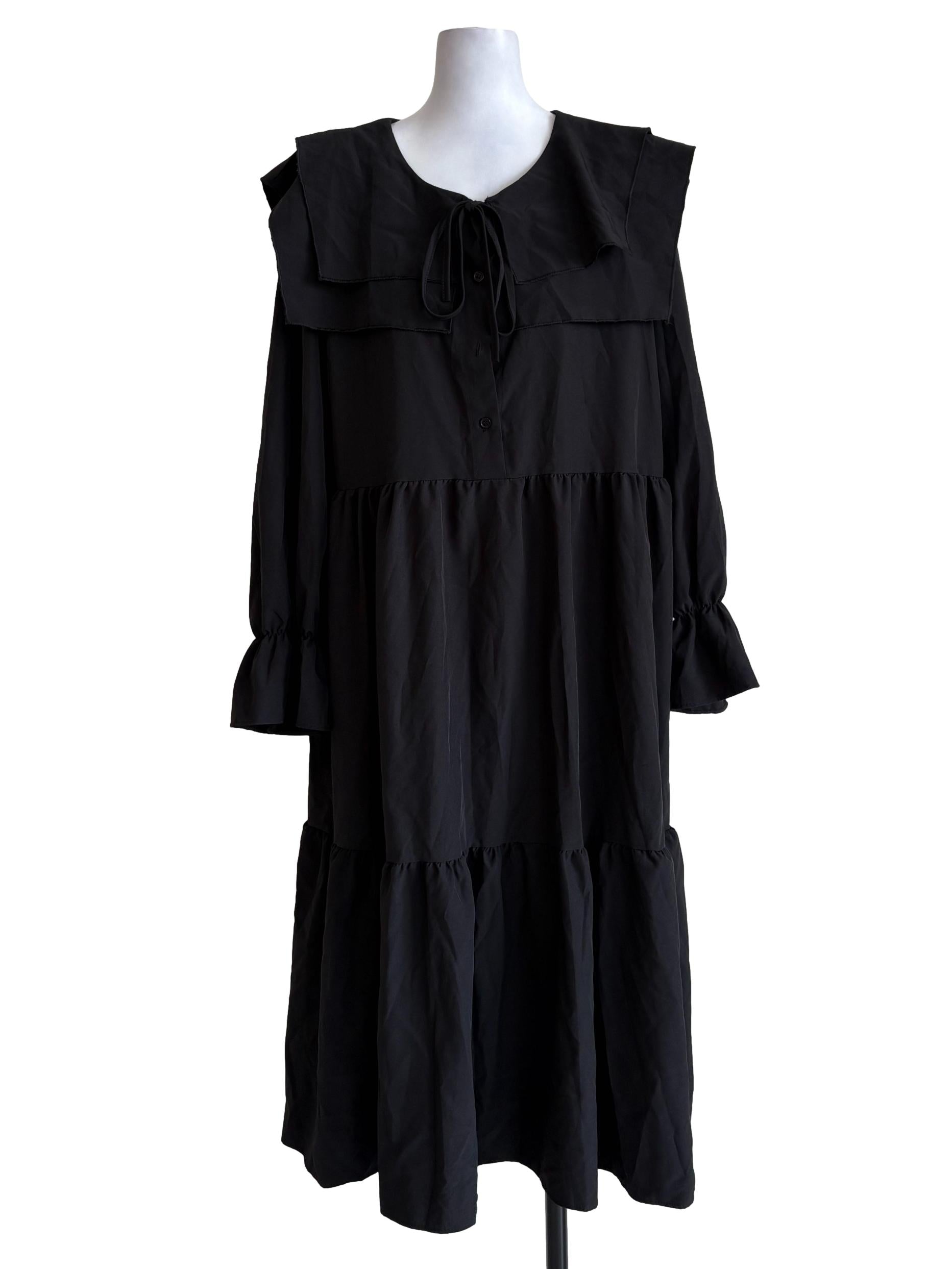 Black Layered Tiered Dress