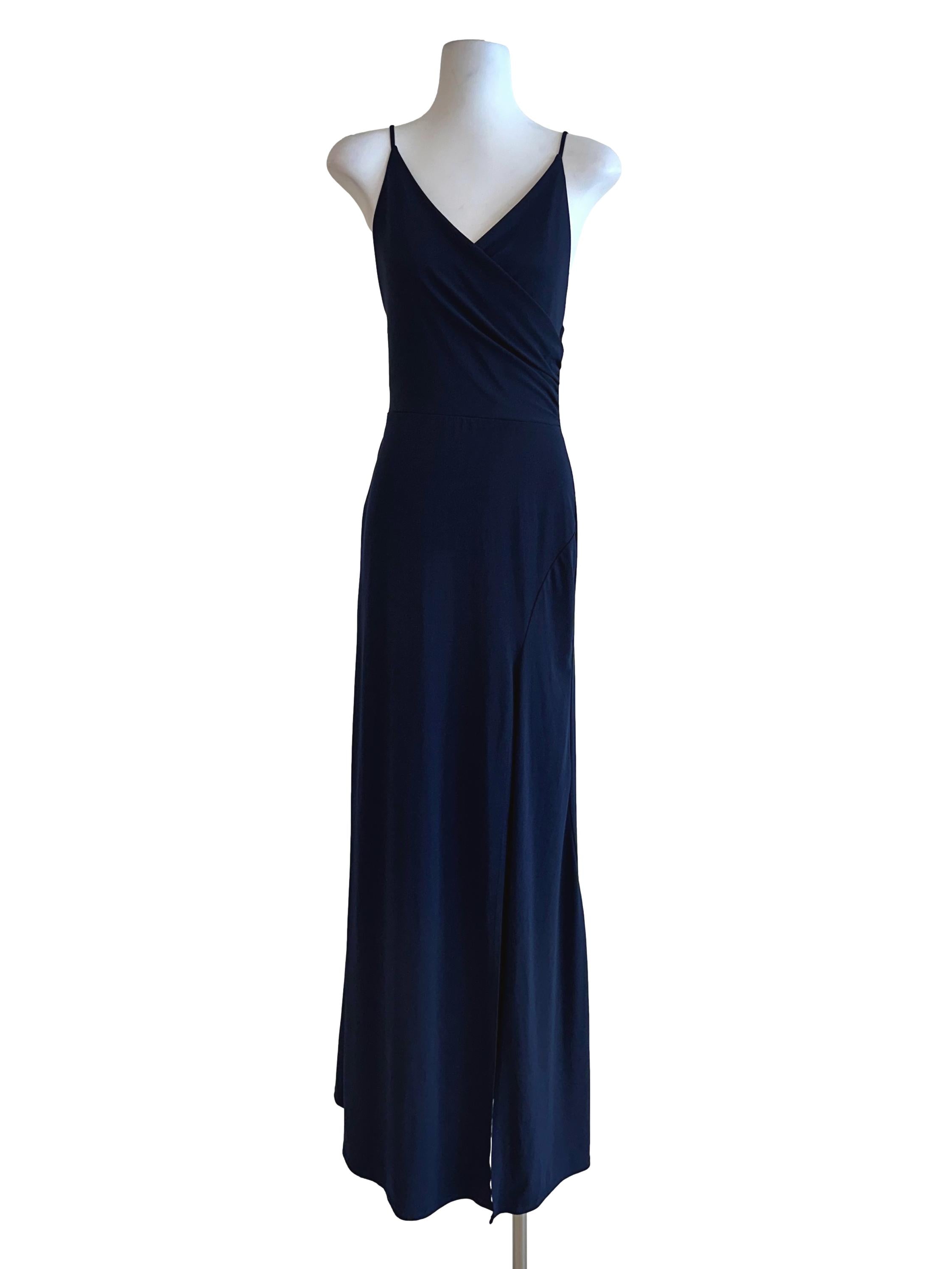 Berry Blue Sleeveless Slit Dress