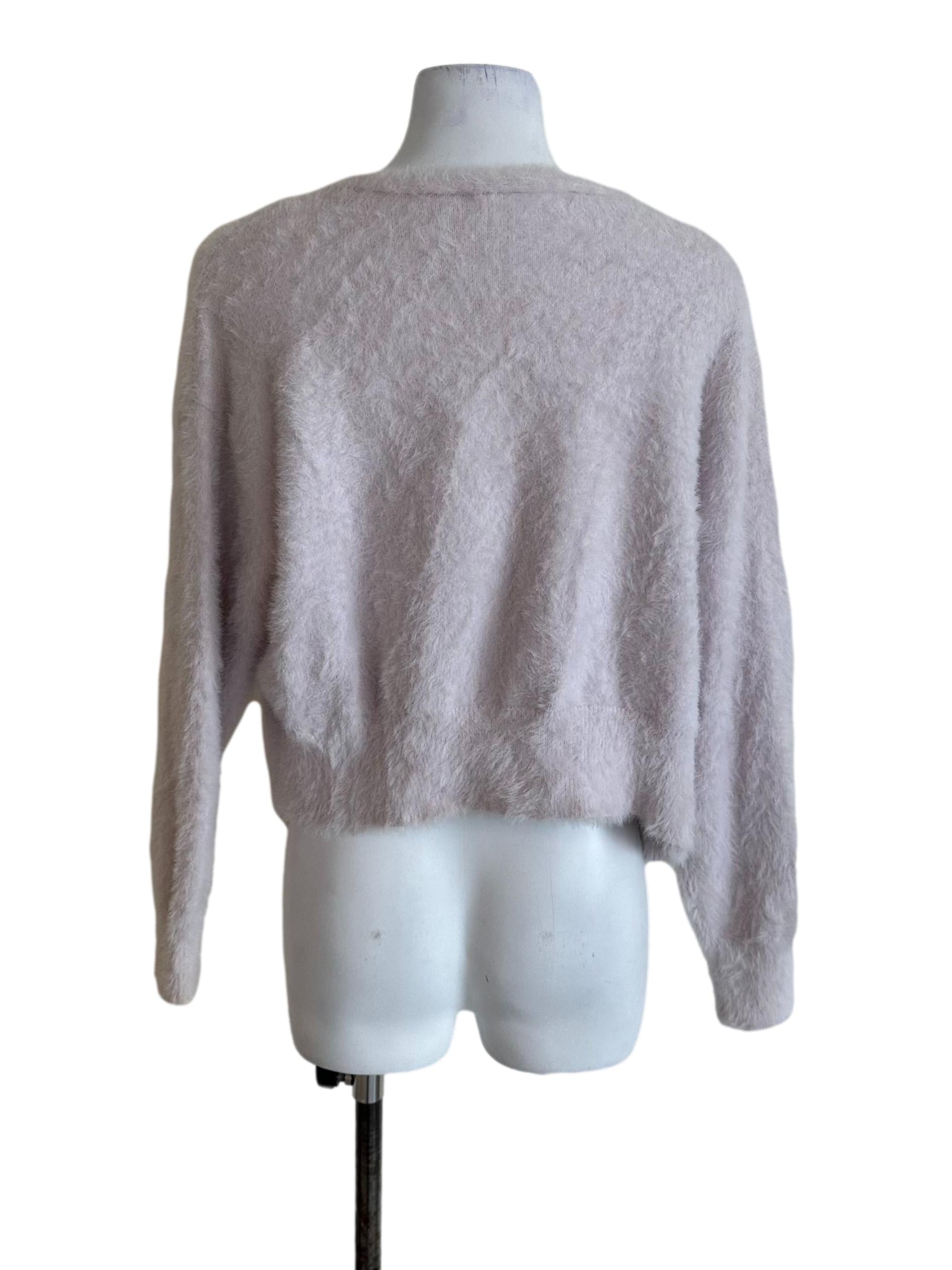 Ash Purple Fleece Cardigan