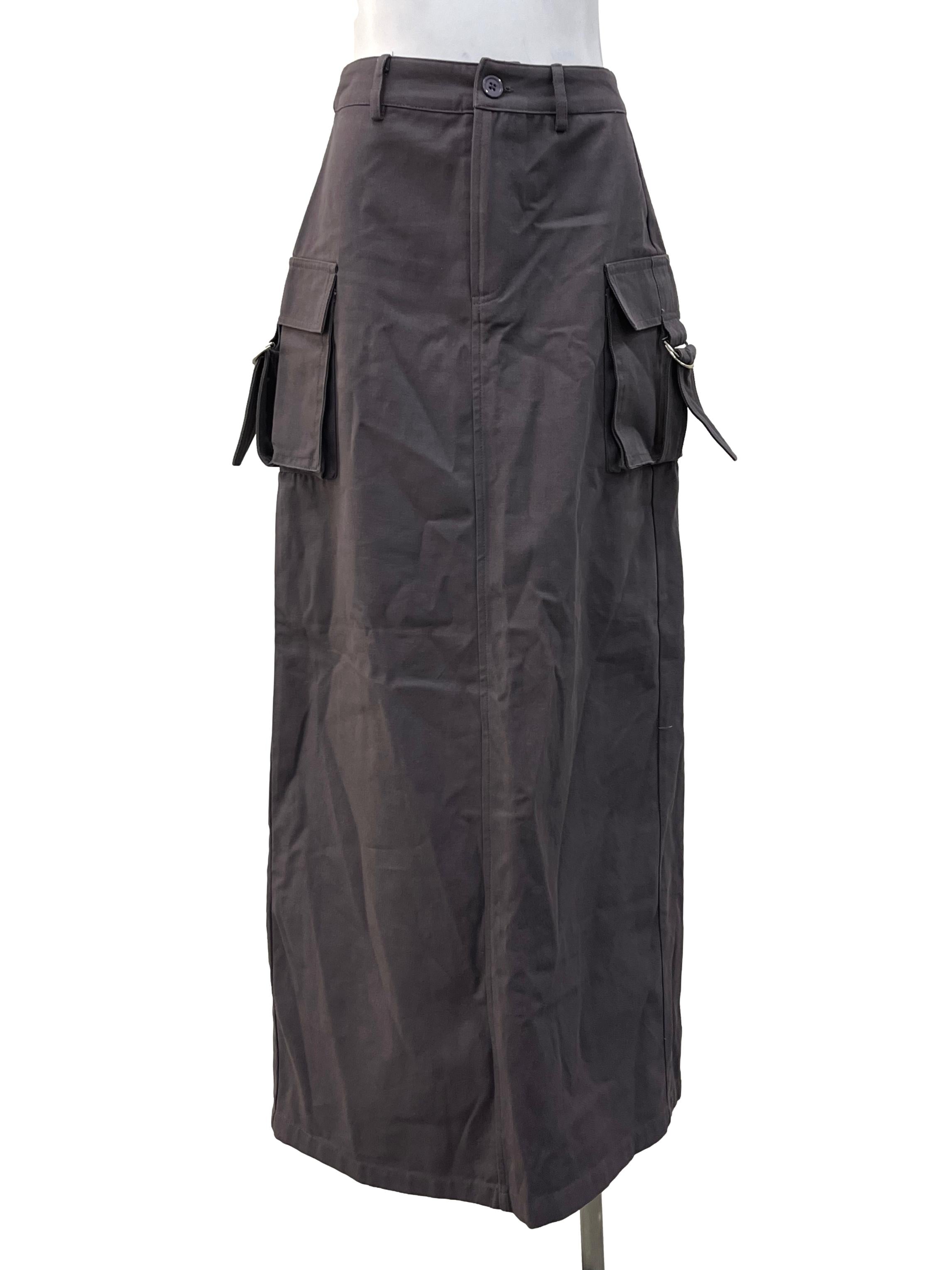 Dark Heather Cargo Skirt
