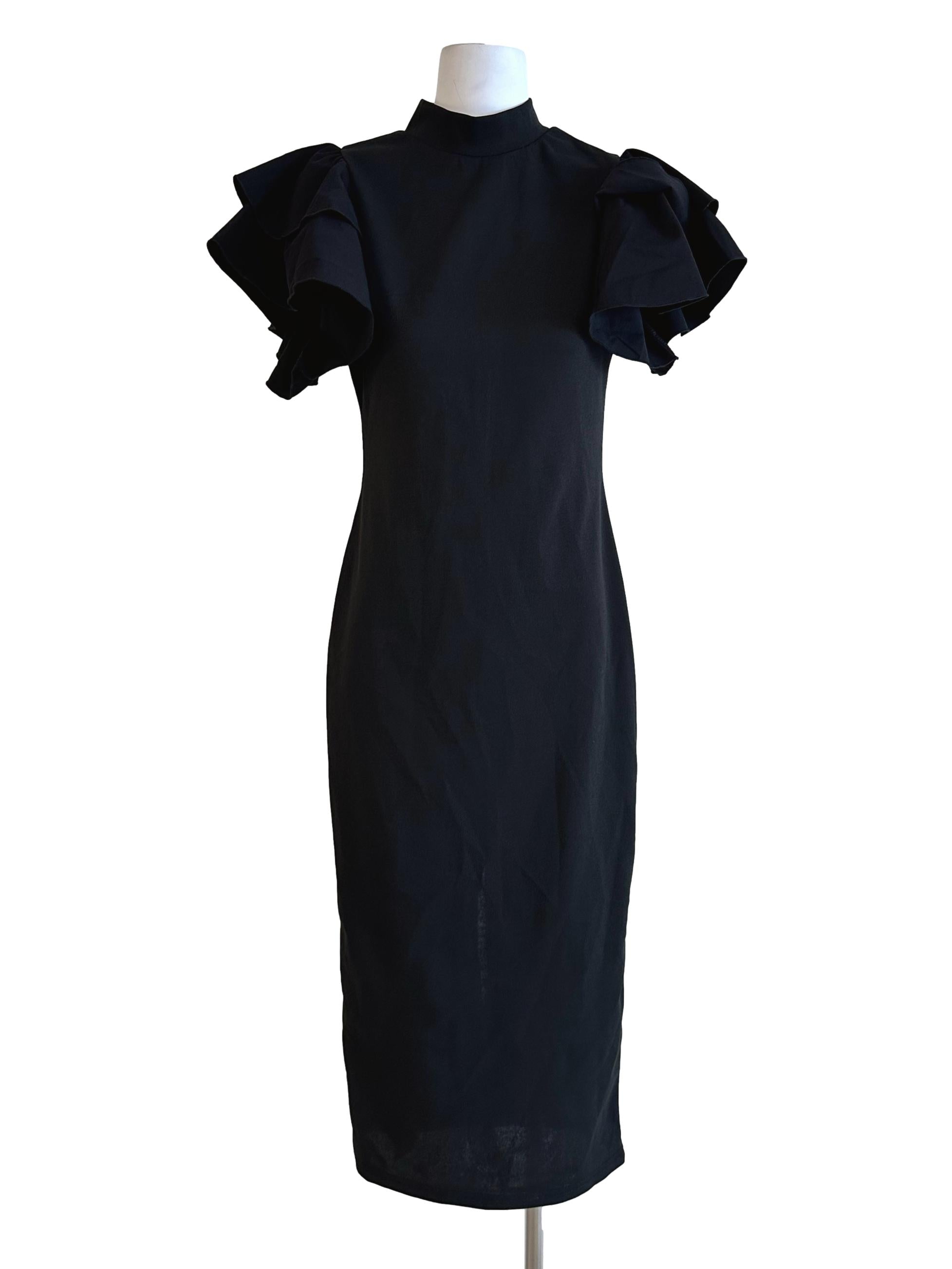 Crow Black Maxi Dress