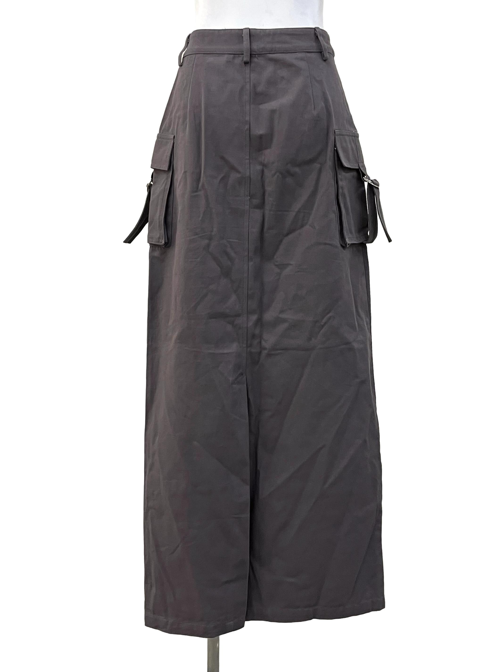 Dark Heather Cargo Skirt