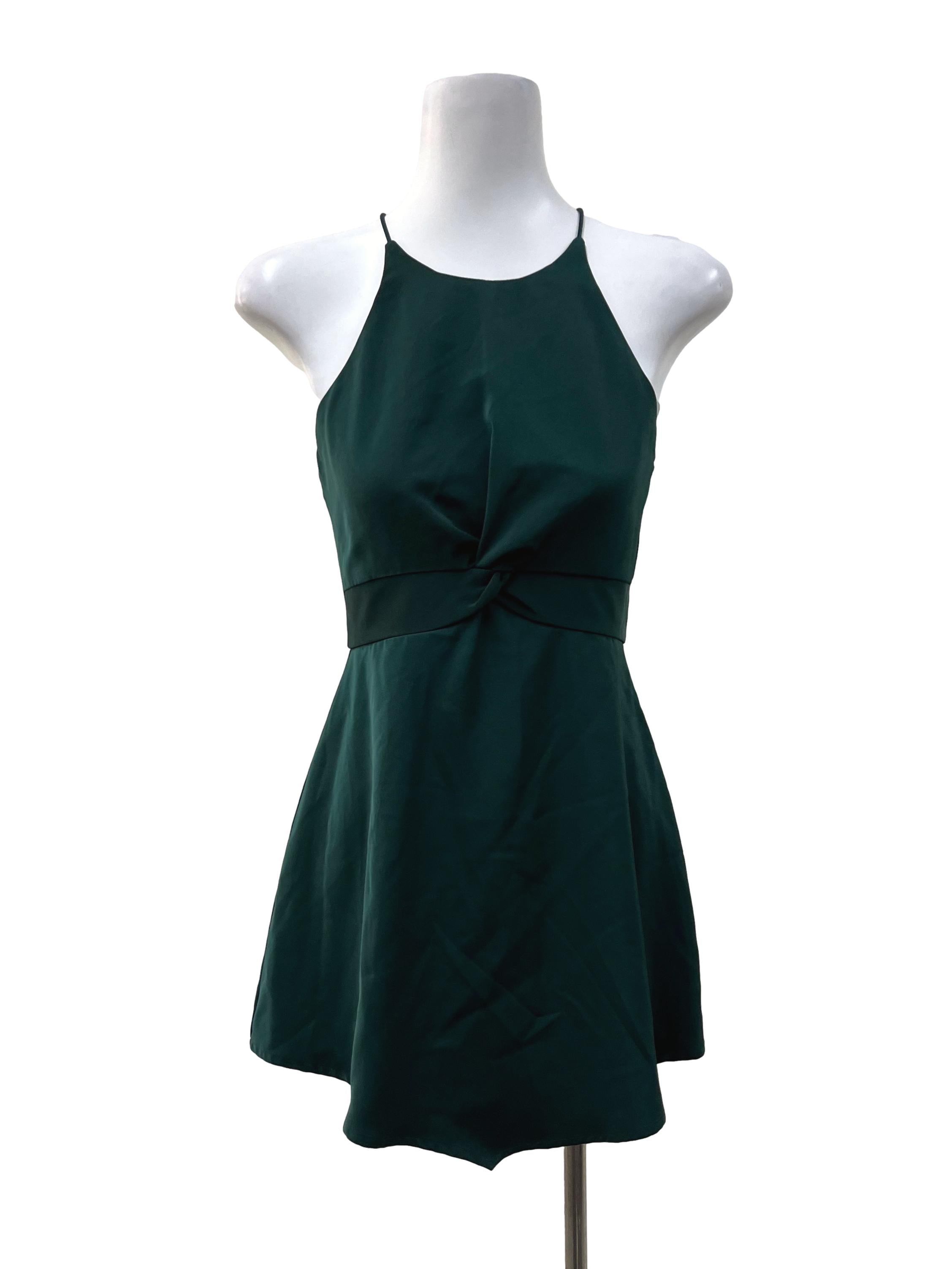Cool Pine Green Halter Romper