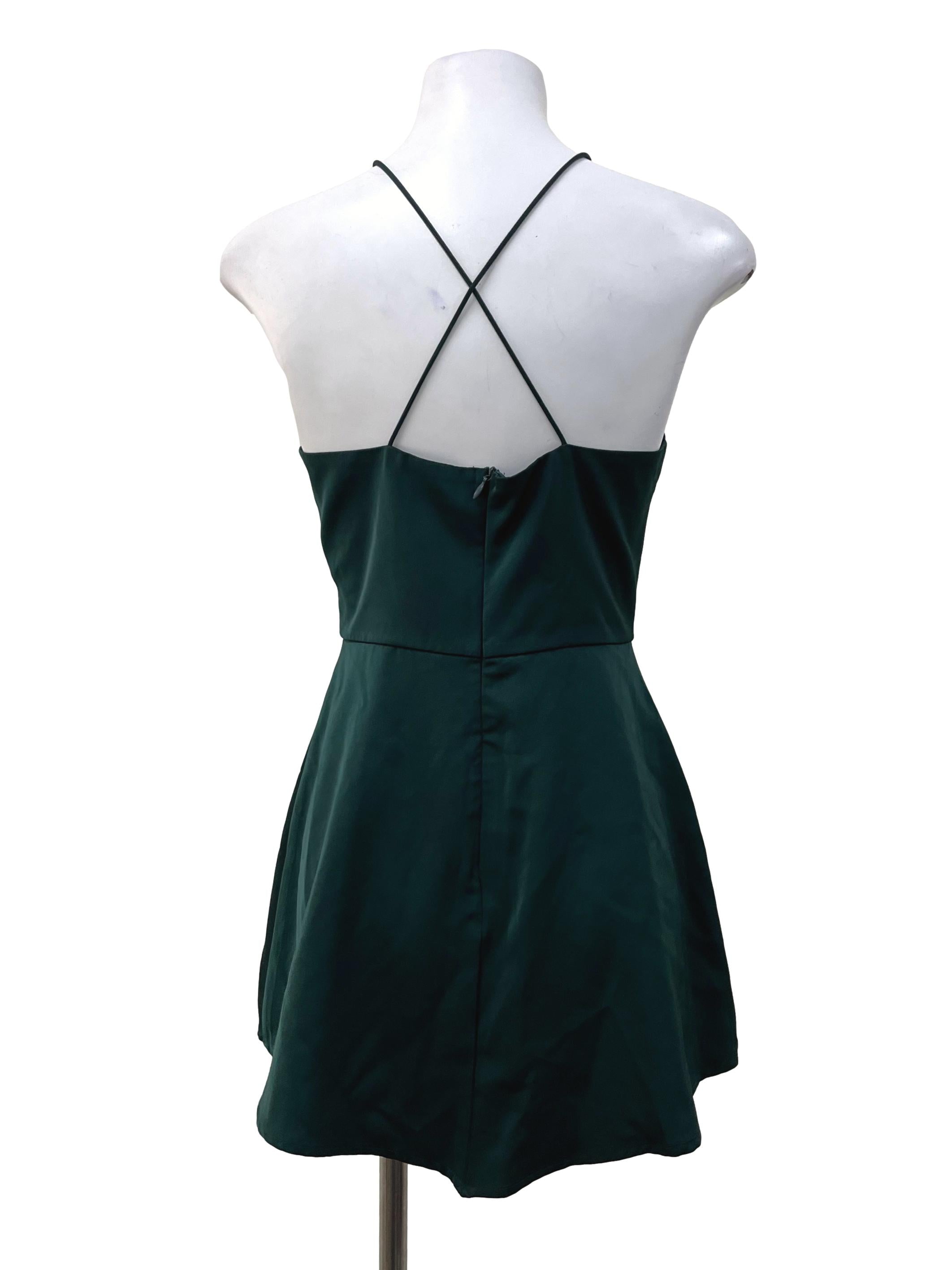 Cool Pine Green Halter Romper