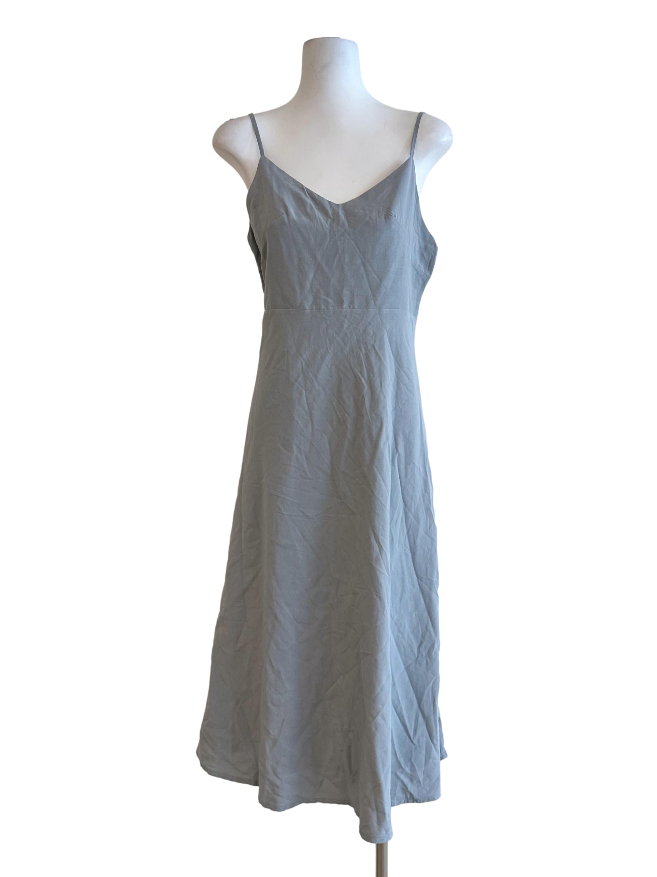 Sky Blue Sleeveless Midi Dress TEM