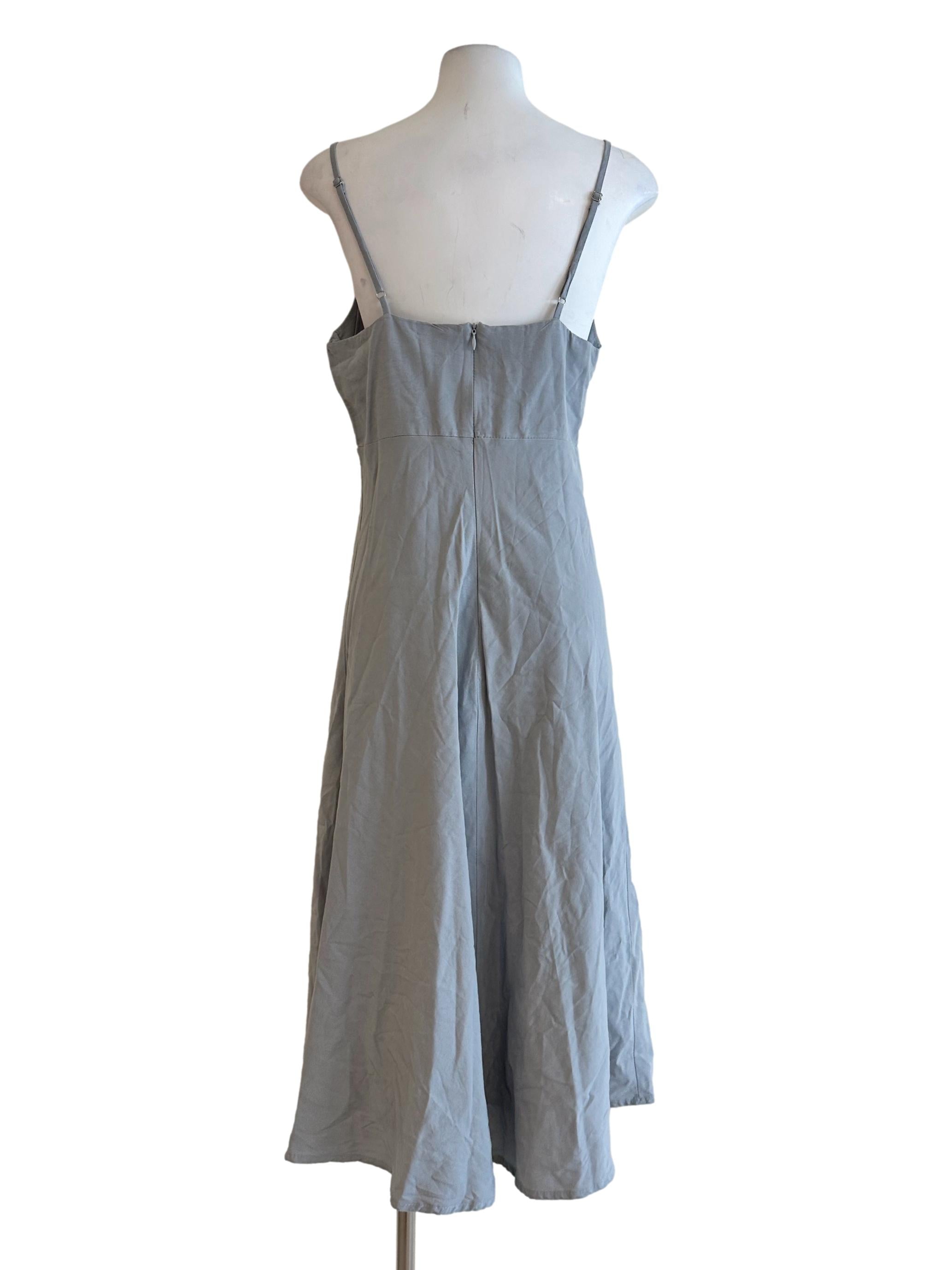 Sky Blue Sleeveless Midi Dress TEM