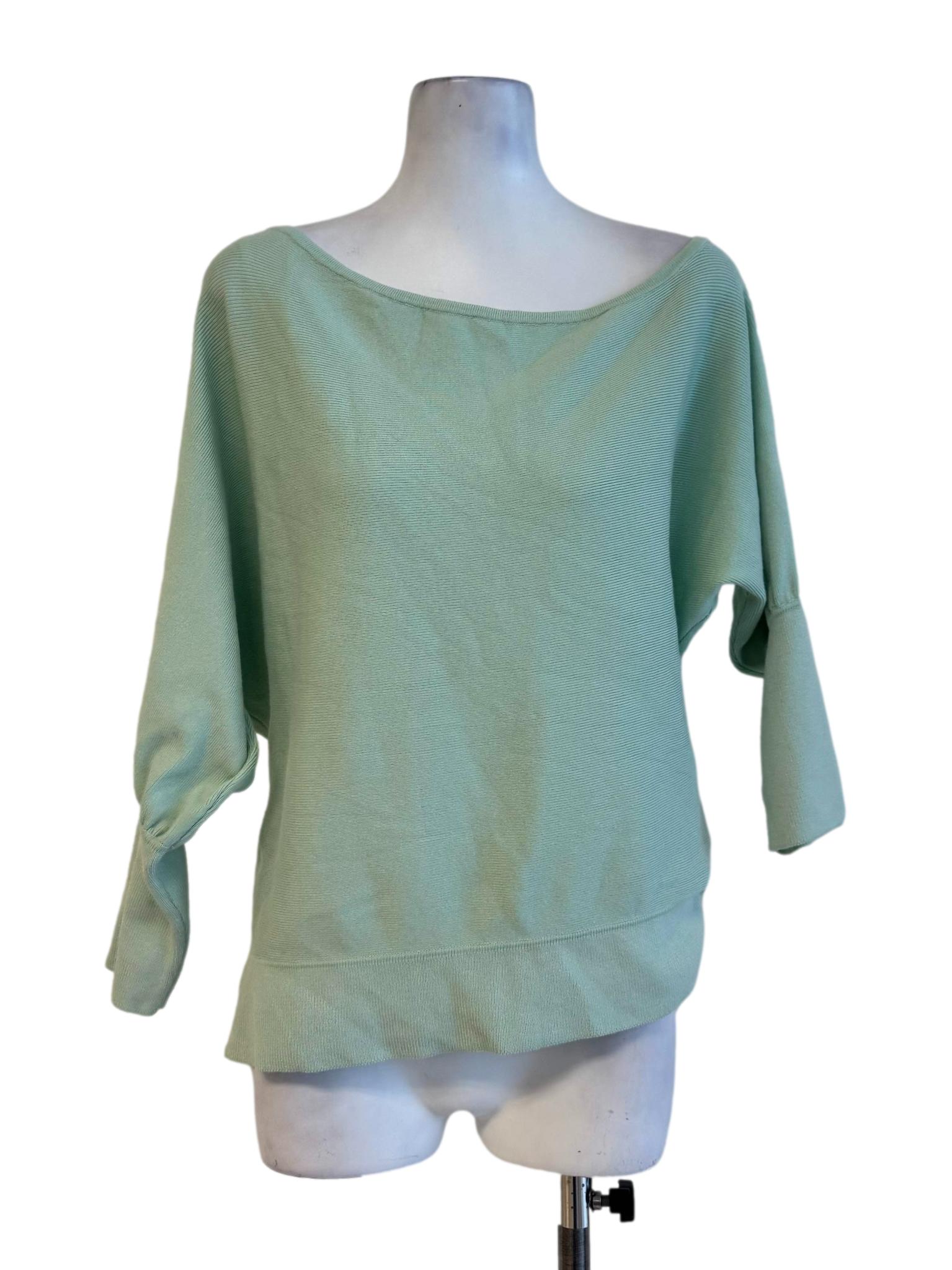 Mint Green Drop Neck Blouse