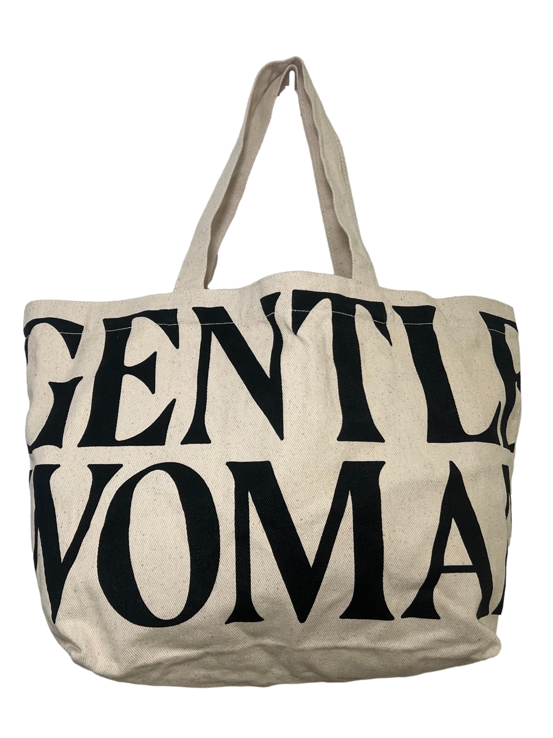 Beige Gw Canvas Tote Bag