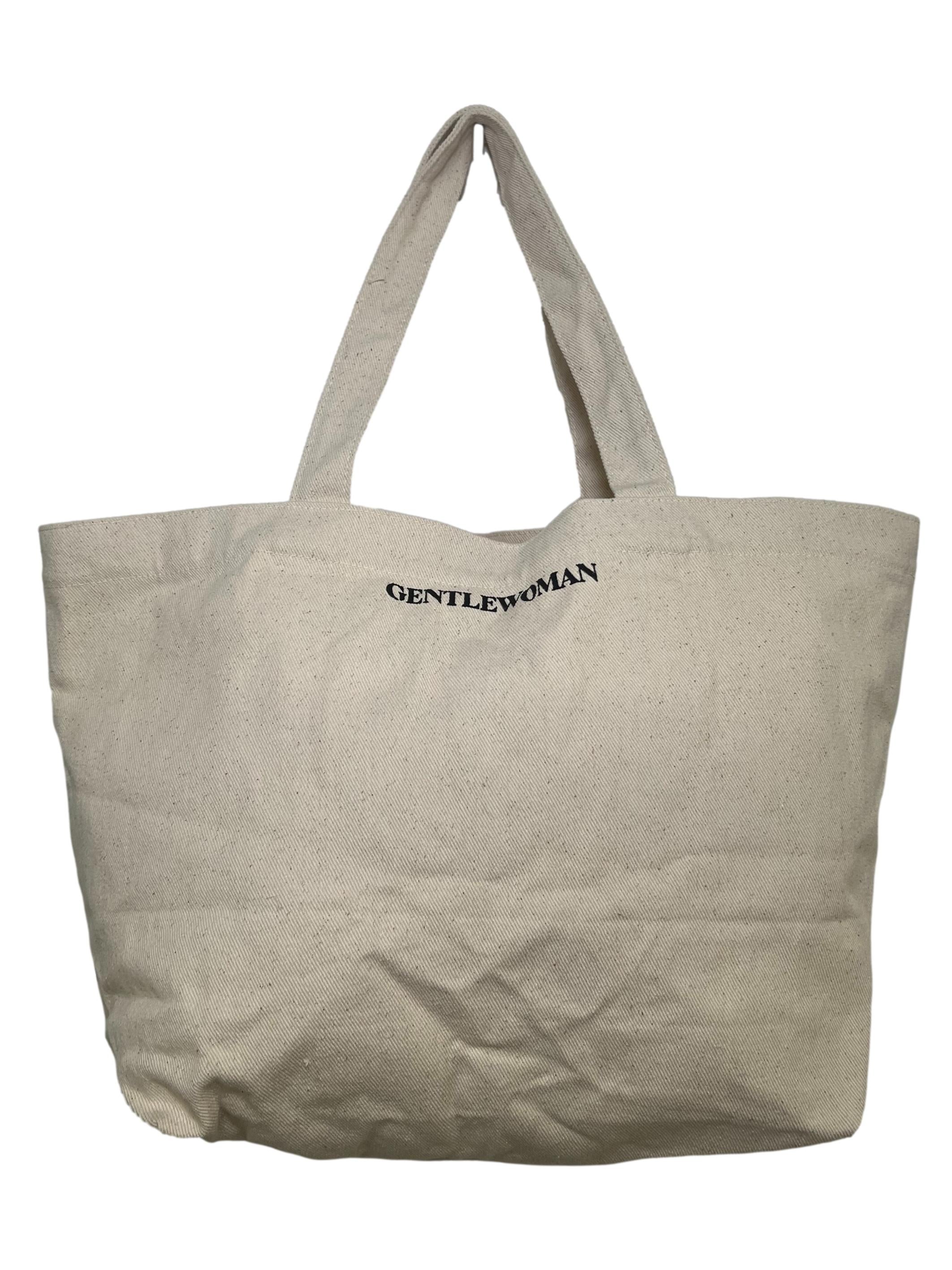 Beige Gw Canvas Tote Bag
