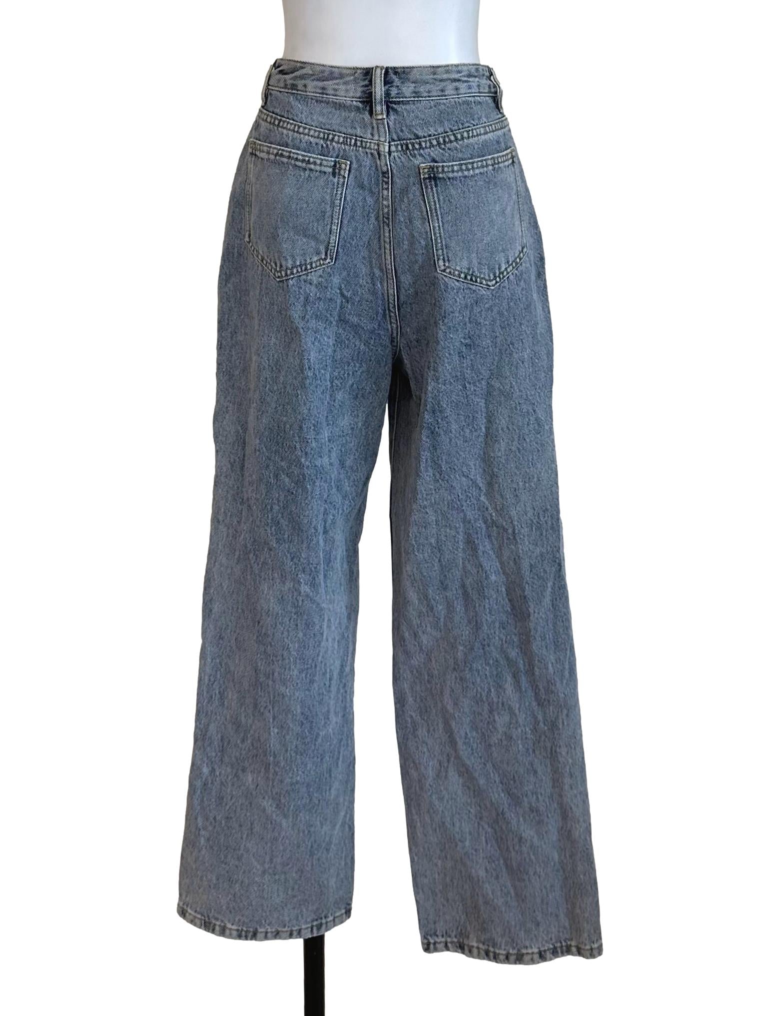 Light Blue Denim Ripped Jeans