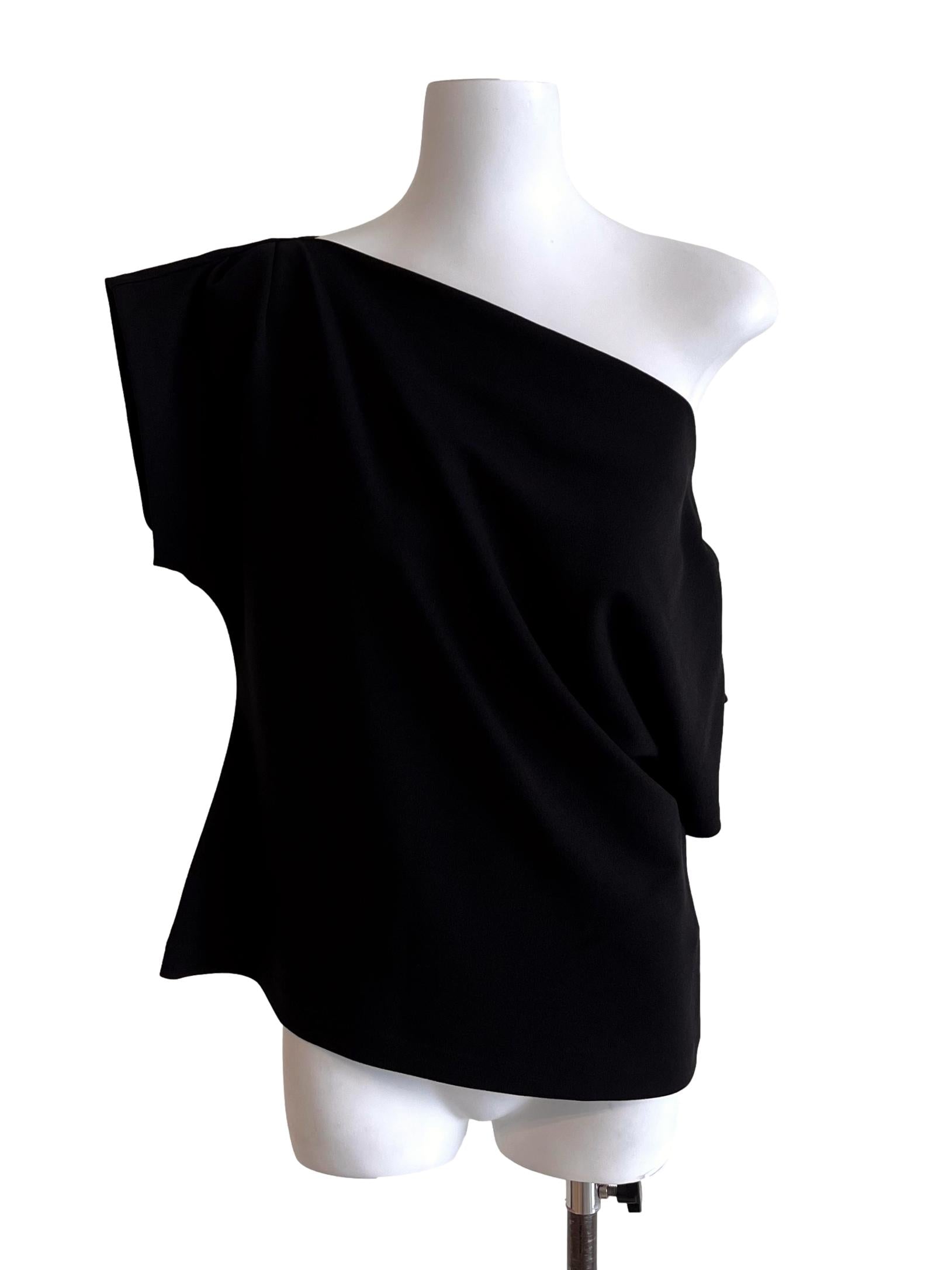 Jade Black Multi-way Drape Top LB