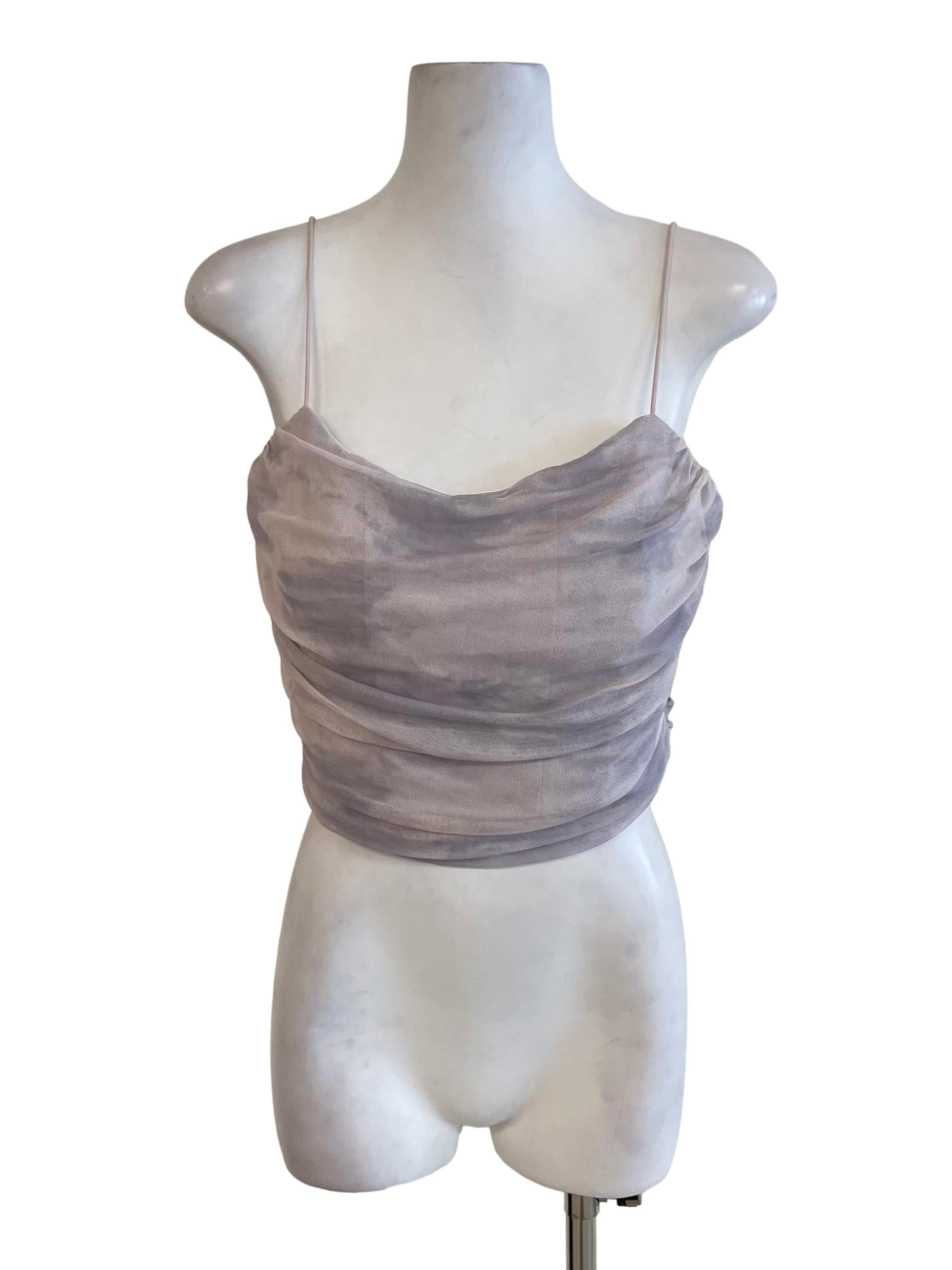 Lilac Tie Dye Mesh Cami Top