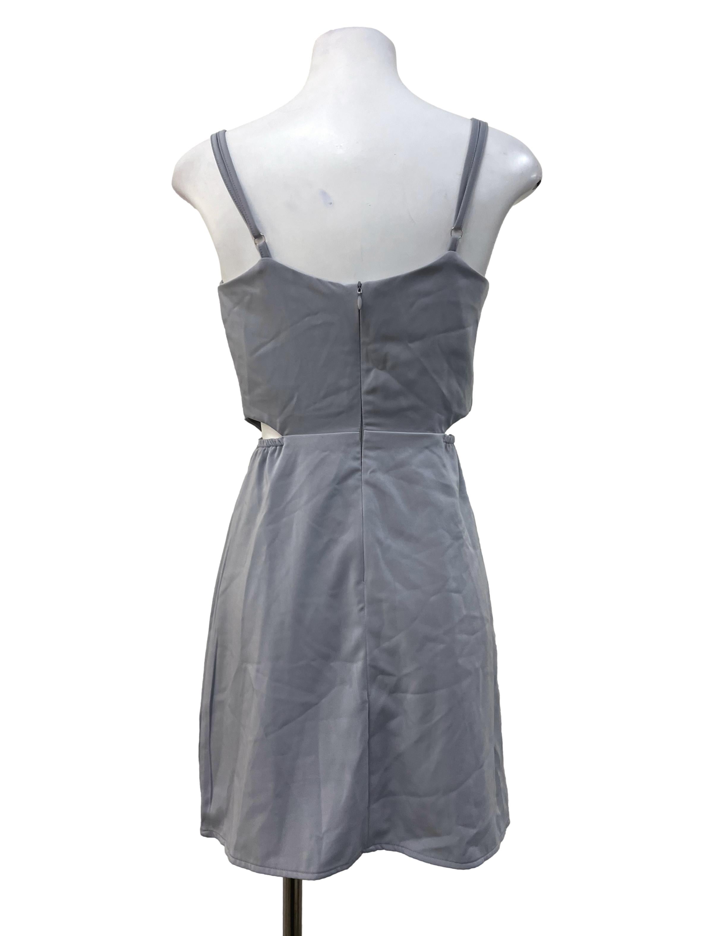 Dusty Blue Side Cut Out Dress