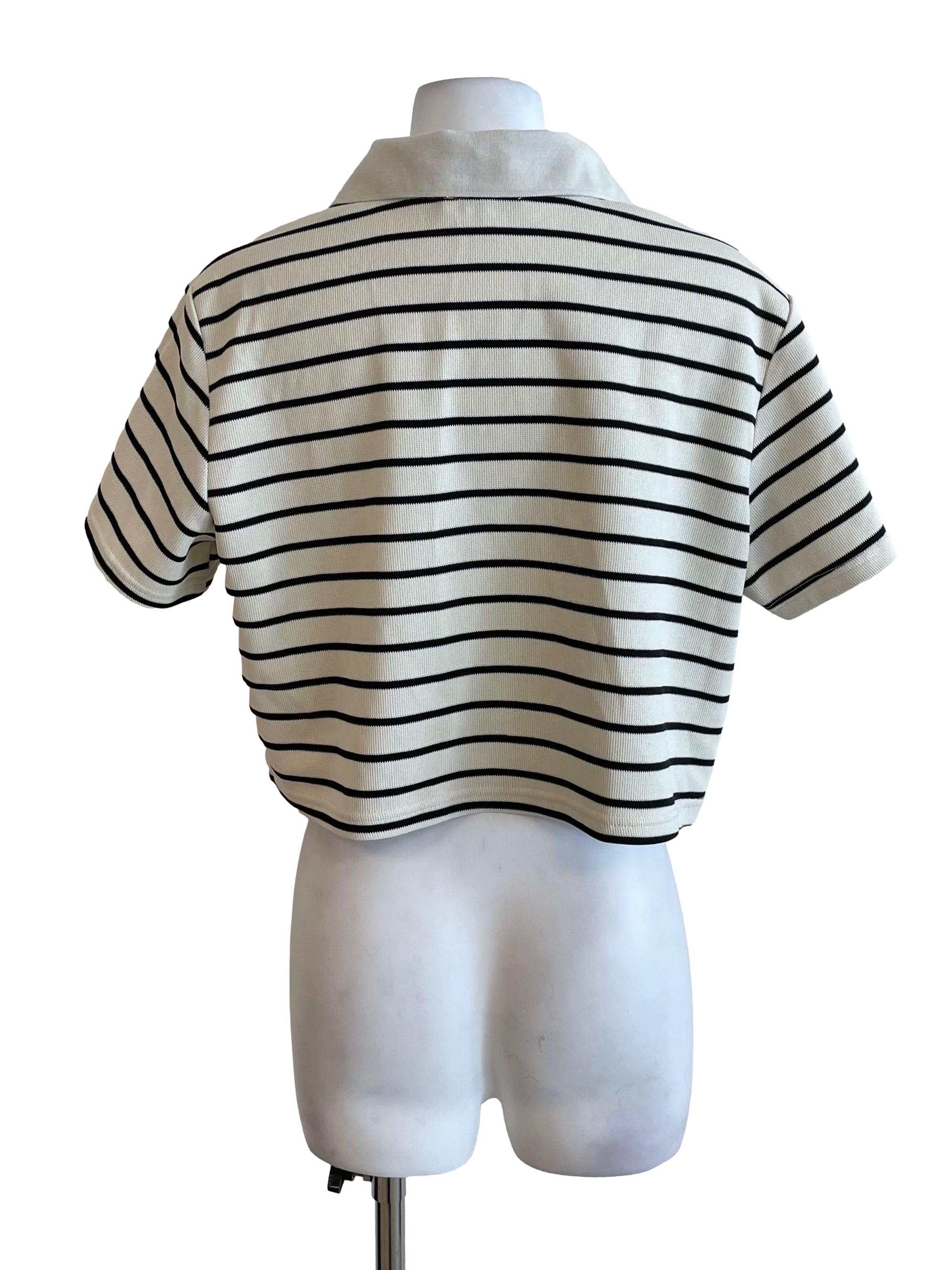 Parchment & Black Striped Johnny Knit Top