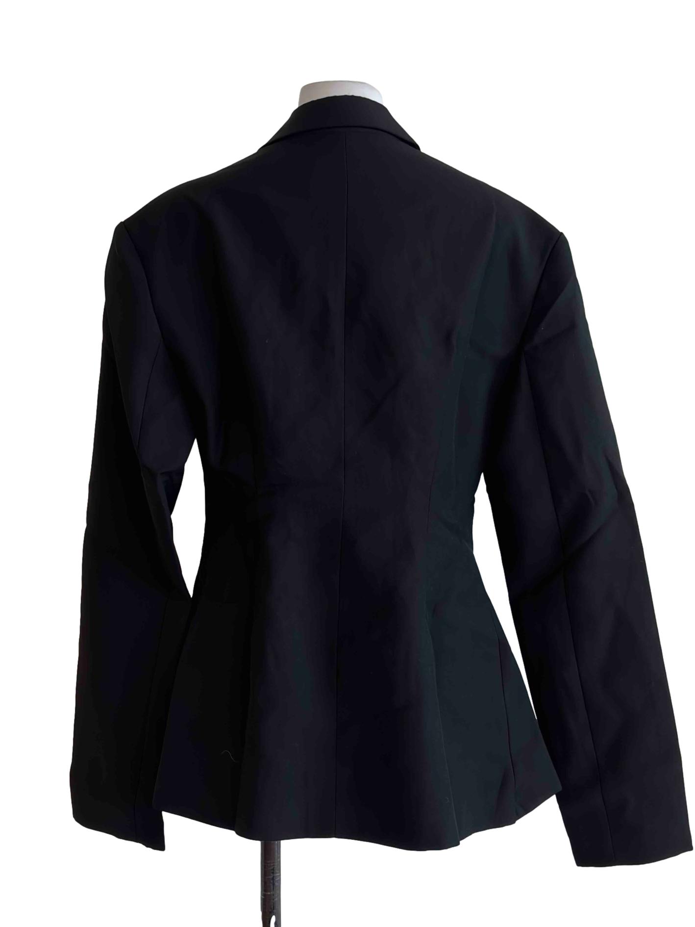 Jet Black Fitted Suit Blazer