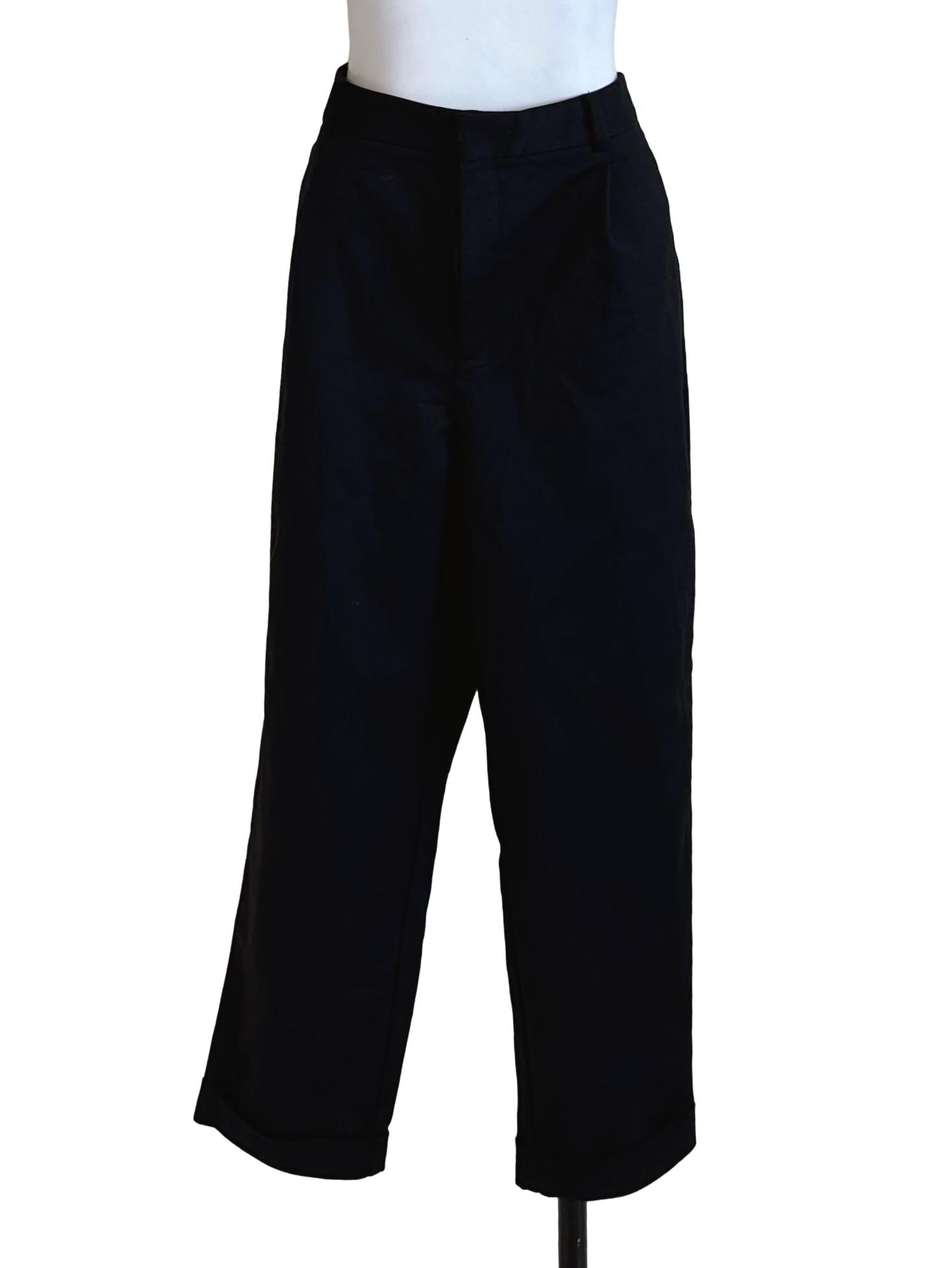 Raven Black Straight Pants LB