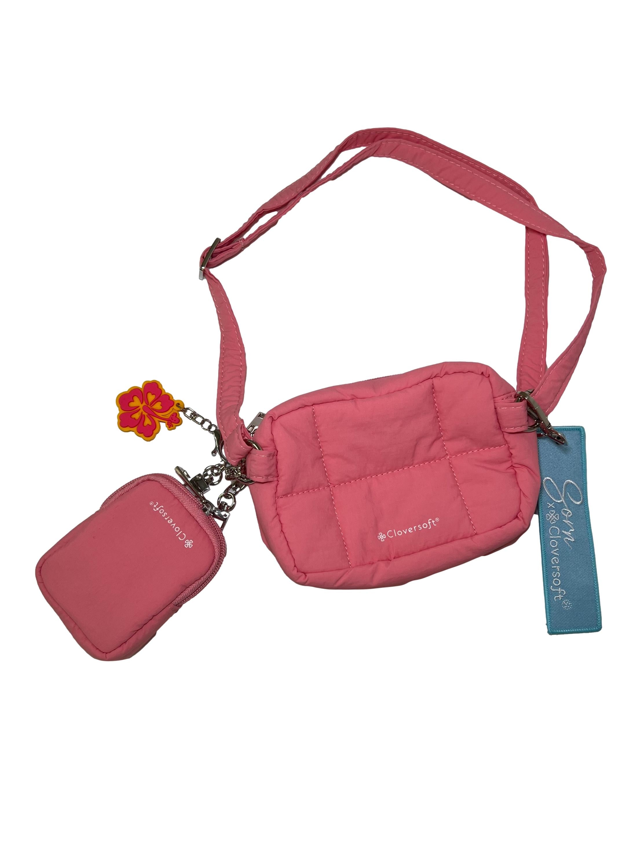 Neon Pink Utility Multi-Way Puffer Bag