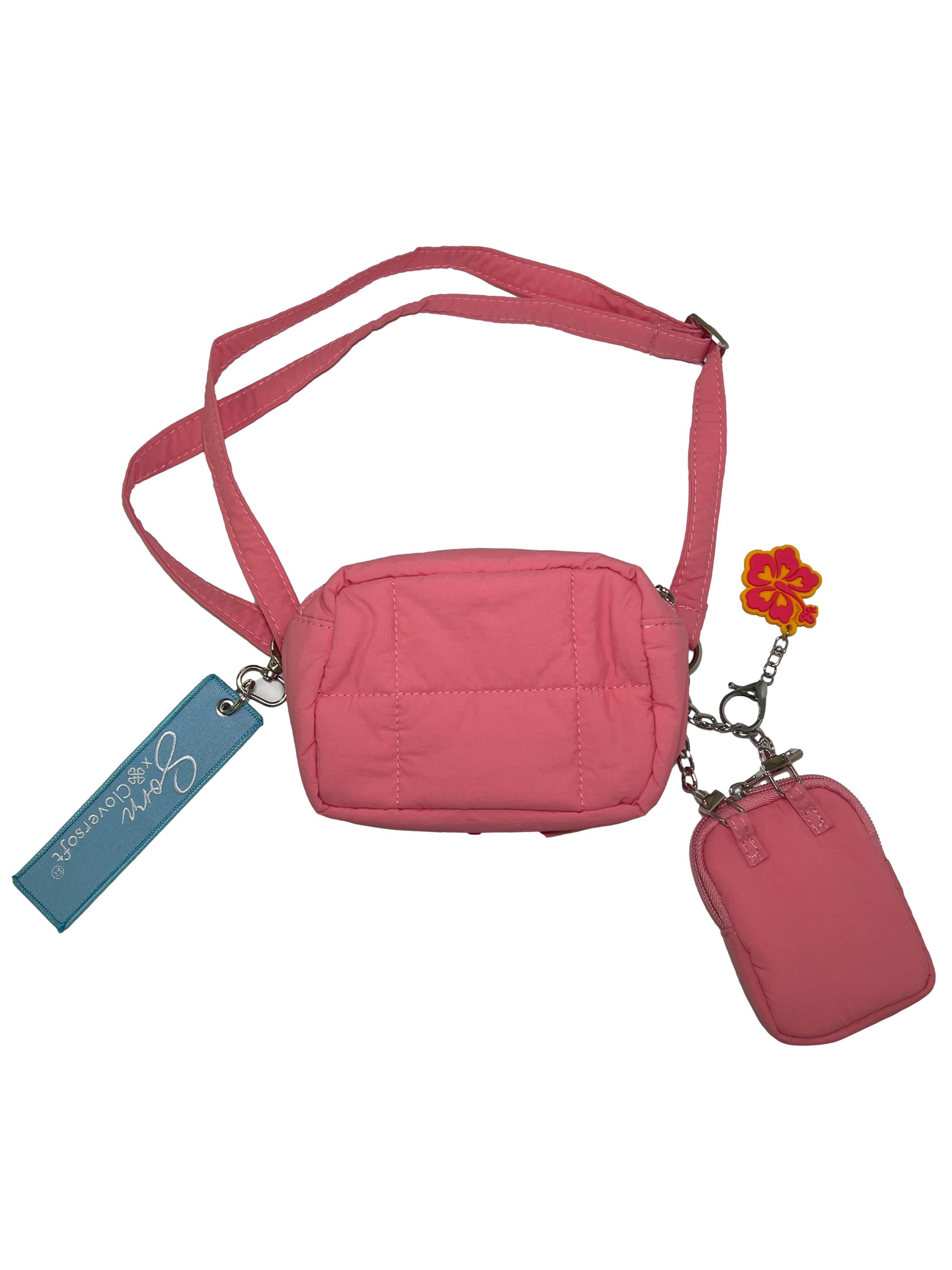 Neon Pink Utility Multi-Way Puffer Bag