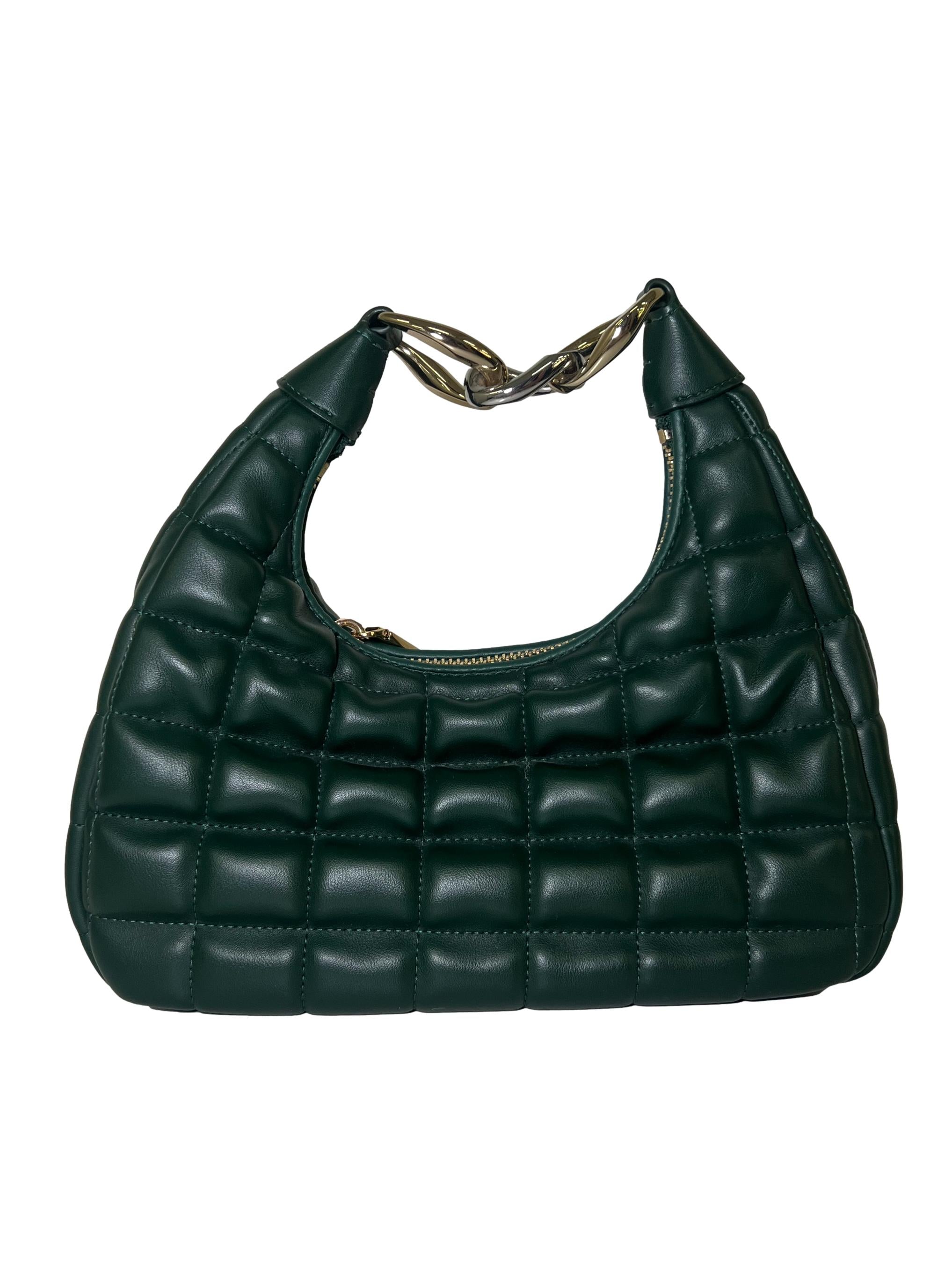 Forest Green Quilted Handbag