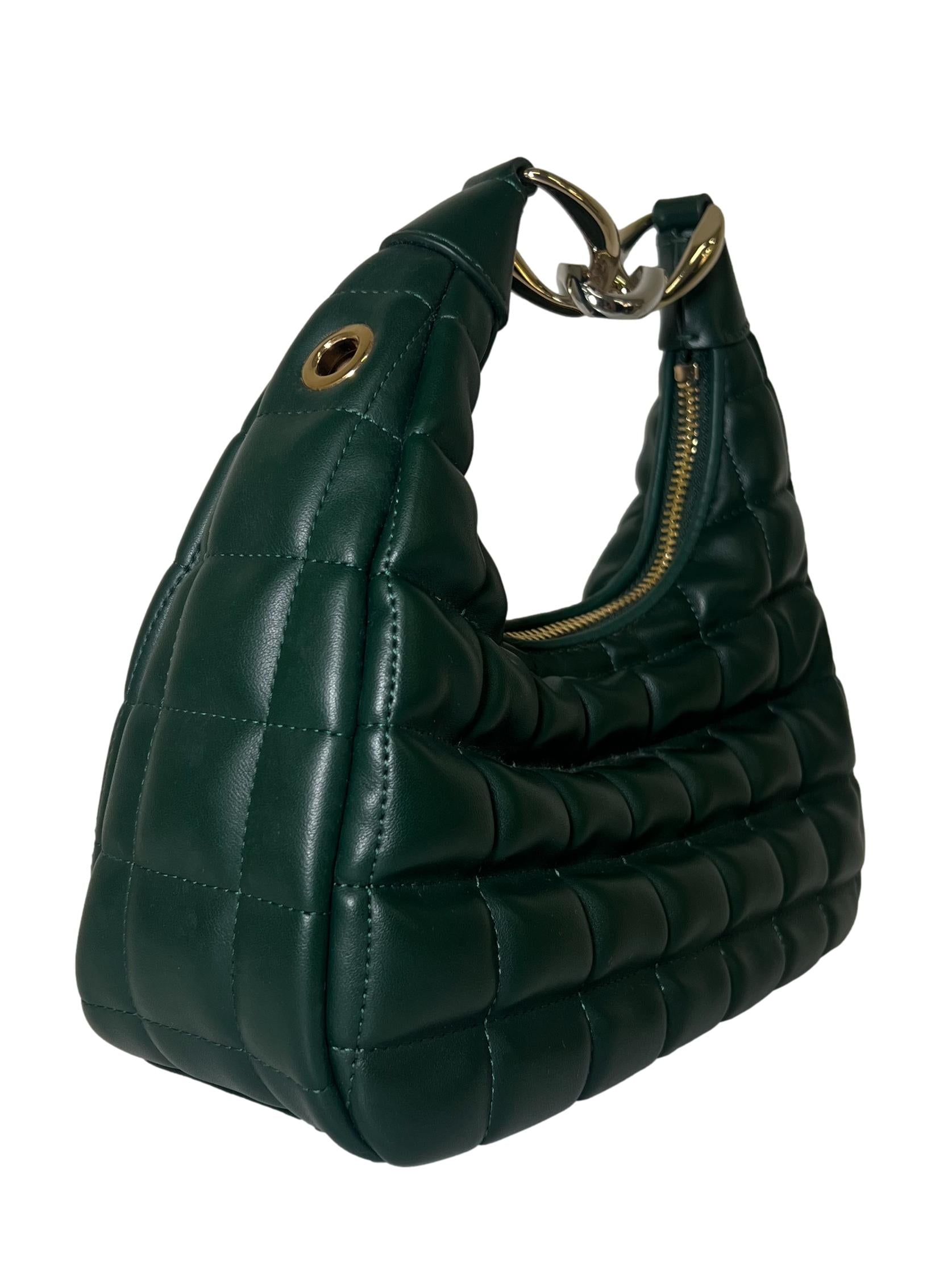 Forest Green Quilted Handbag