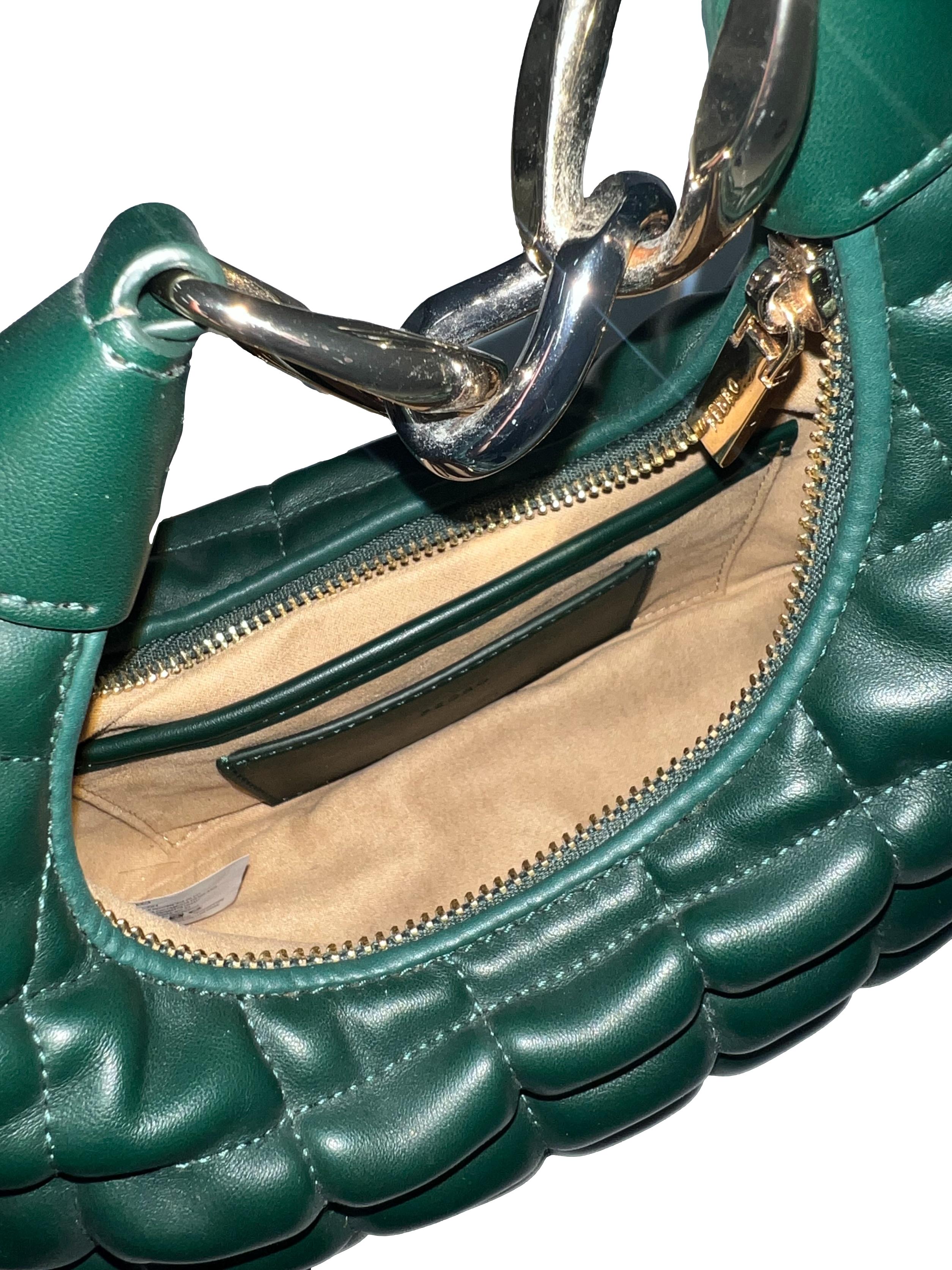 Forest Green Quilted Handbag