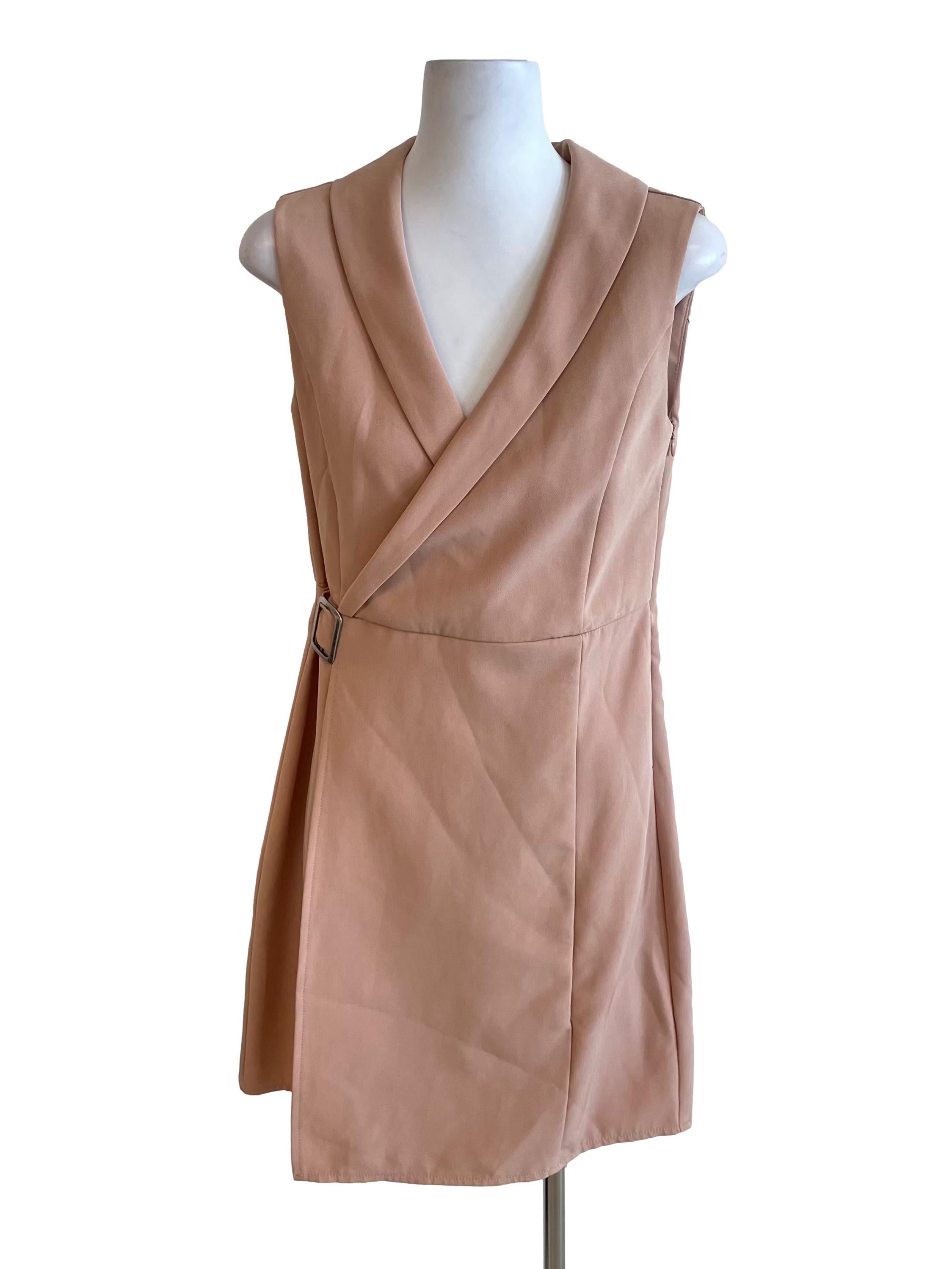 Cantaloupe Buckled Suit Dress