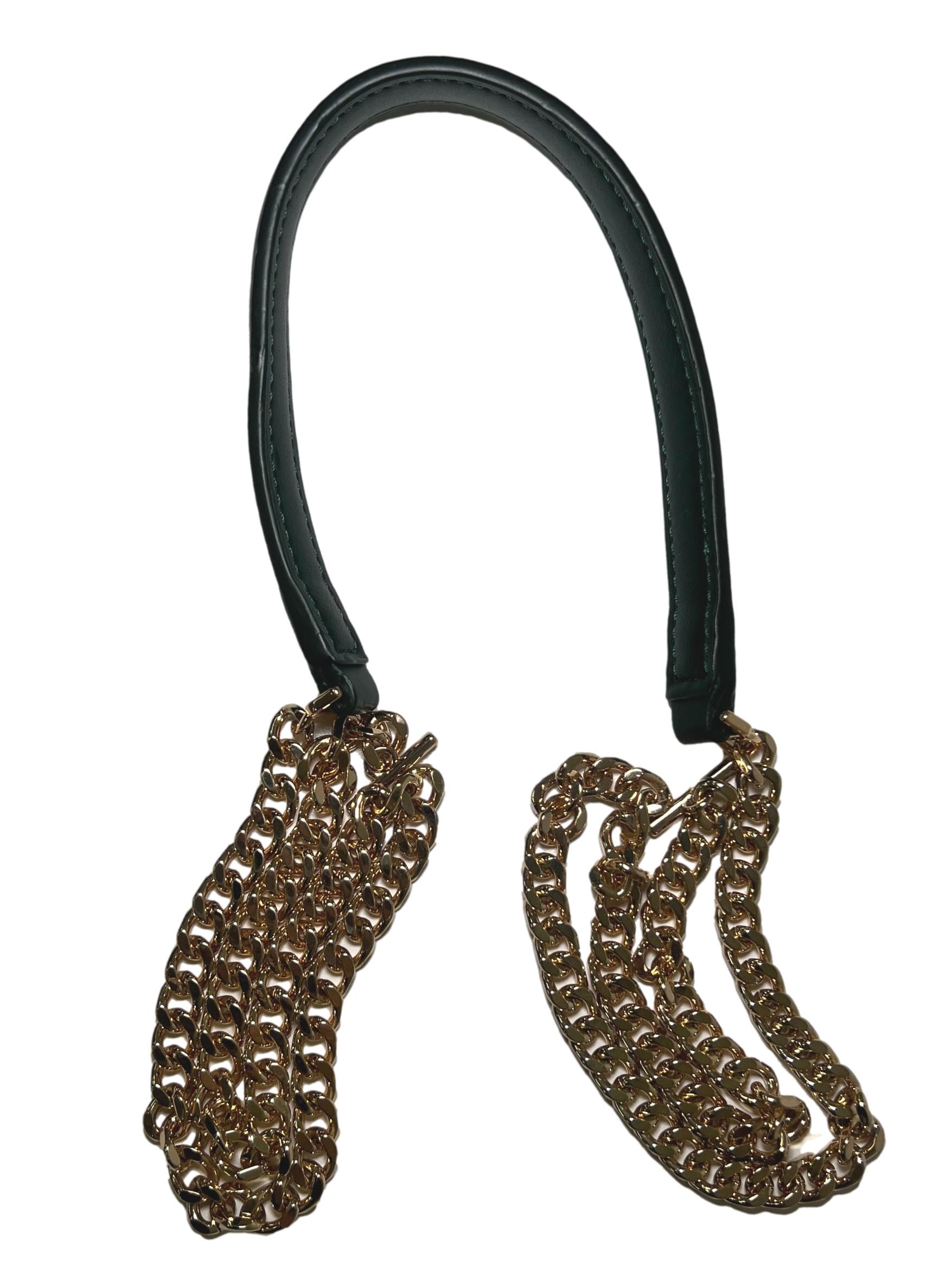 Forest Green Quilted Handbag