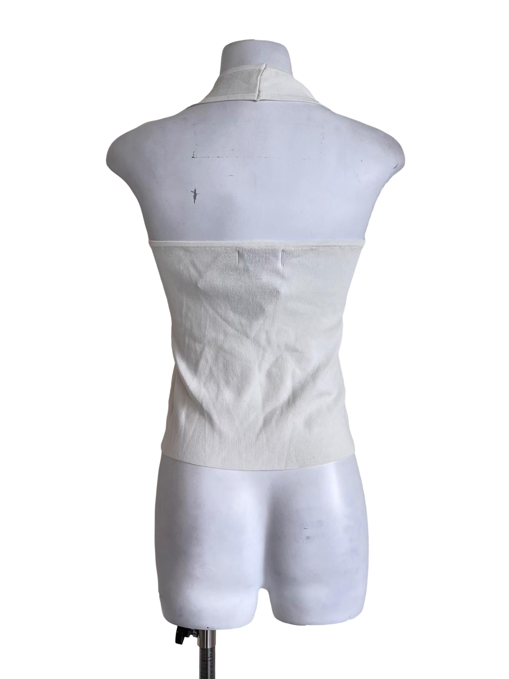 Ivory White Halter Neck Top
