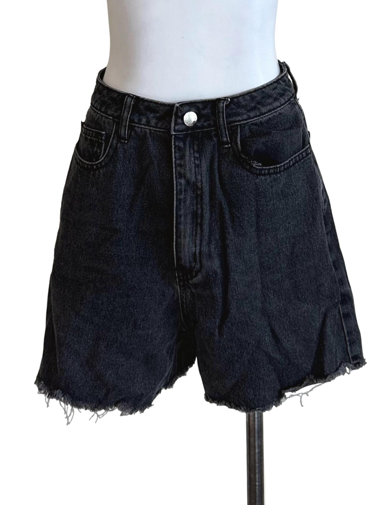 Charcoal Black Denim Shorts TCL