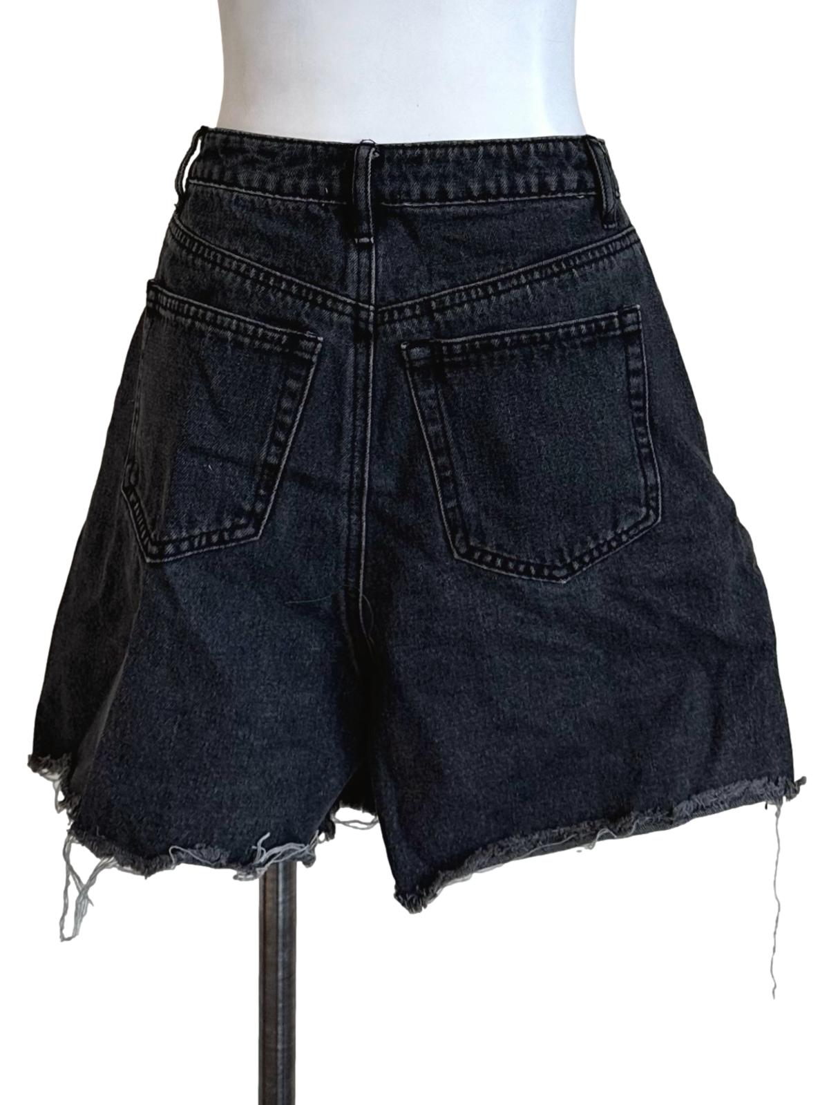 Charcoal Black Denim Shorts TCL