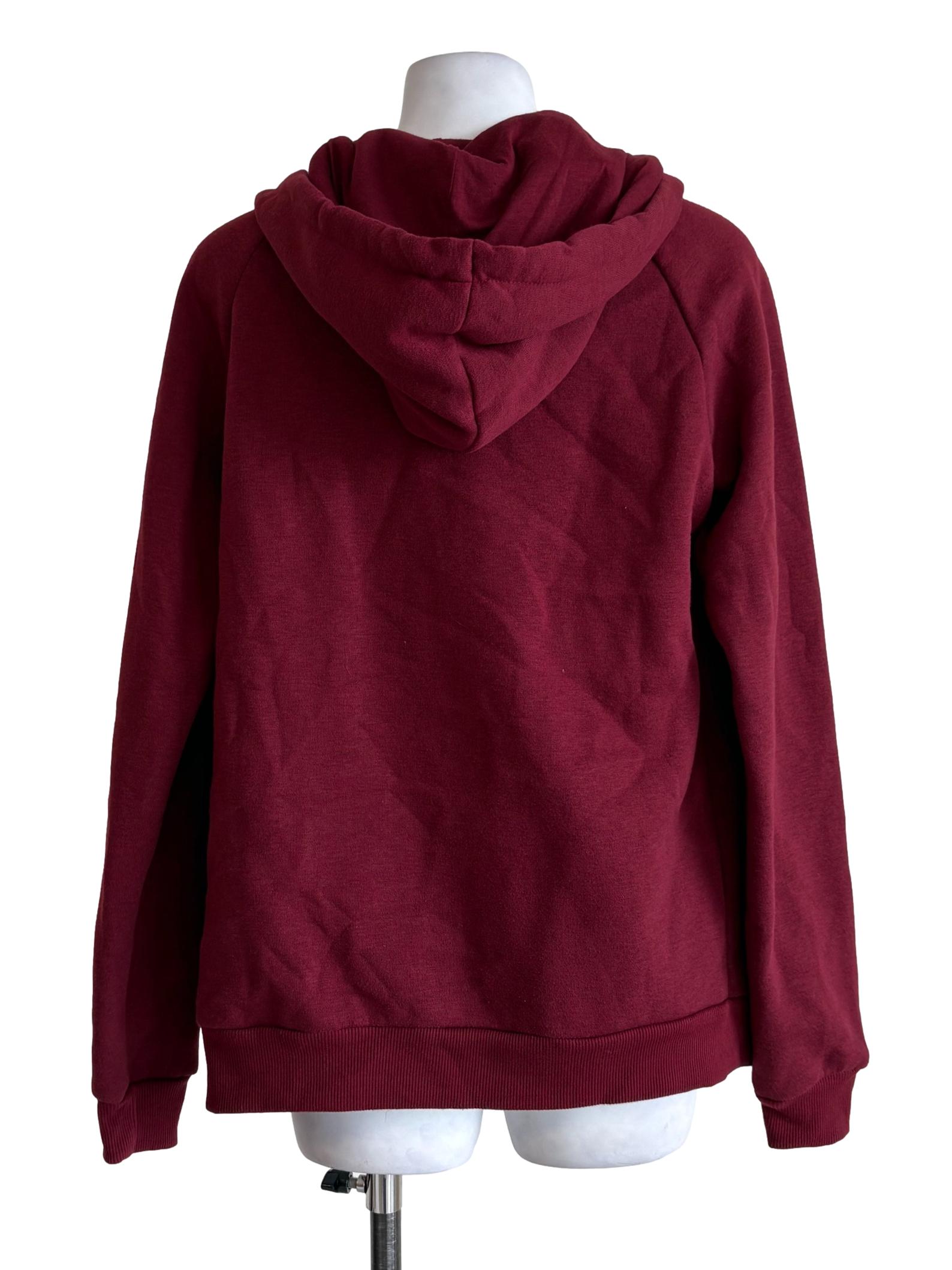 Sangria Red Zip Hoodie