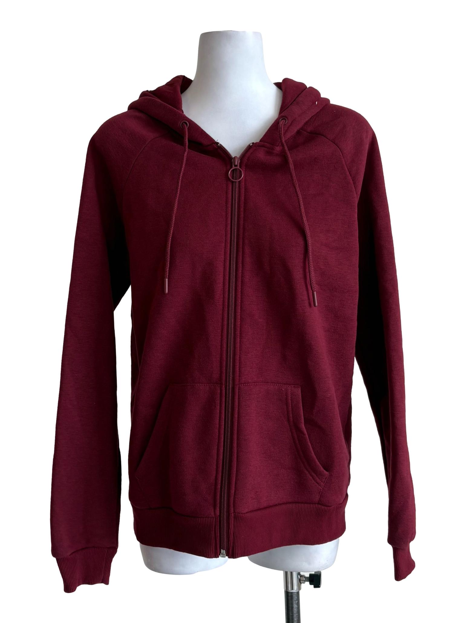 Sangria Red Zip Hoodie