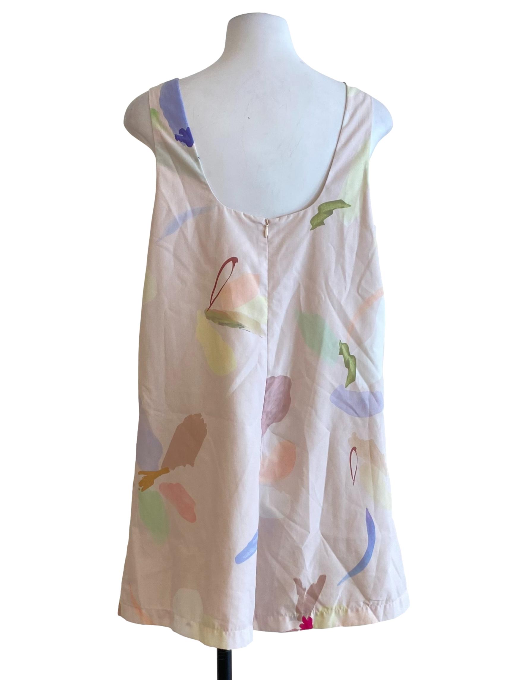 Parchment White Abstract Romper