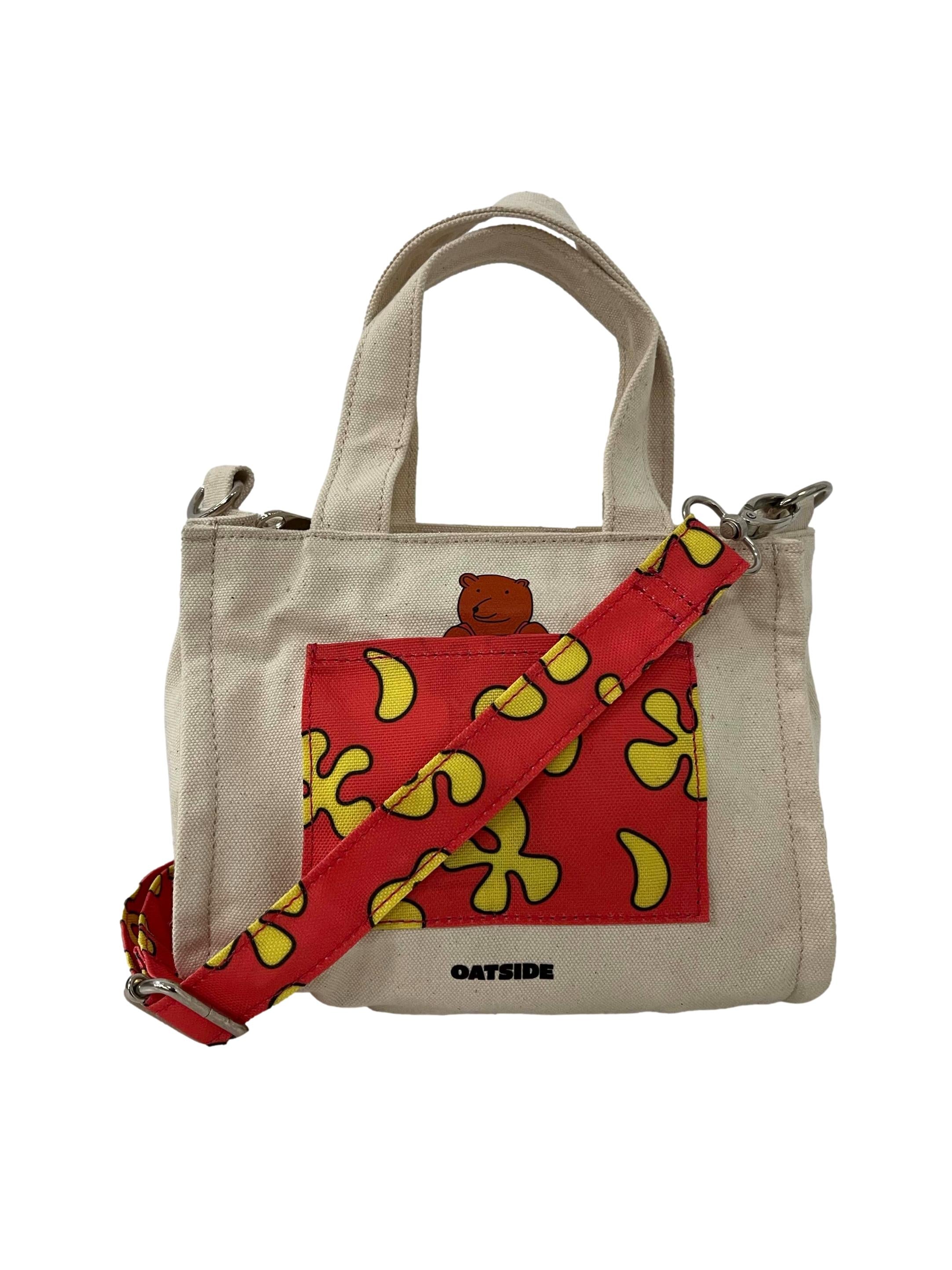 Cream Floral Mini Oatside Limited Edition Canvas Bag